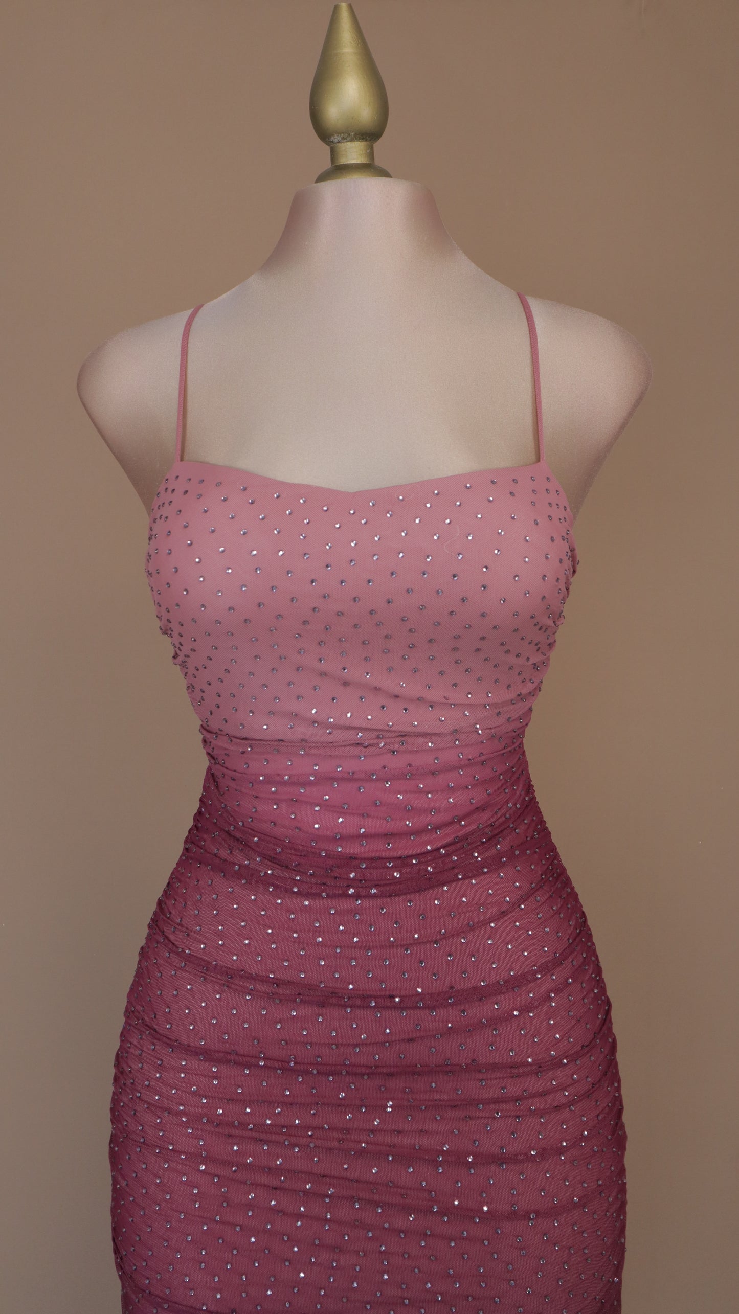 Vestido largo marmoleado con corset