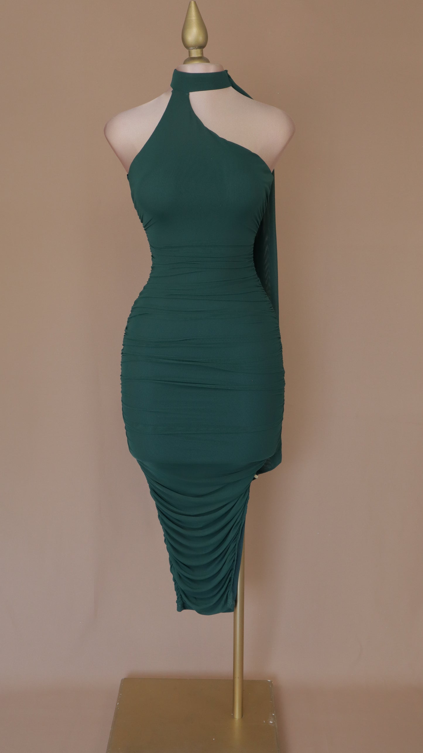 Vestido maxi cuello halter