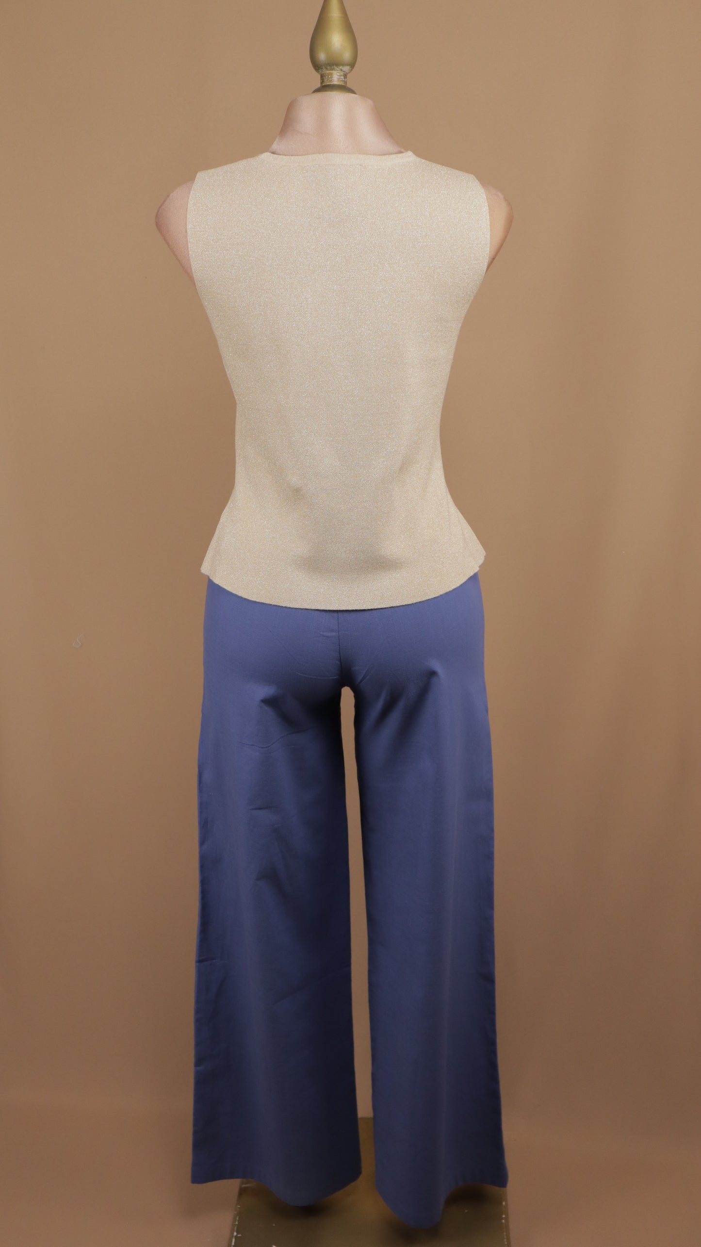 Pantalón vestir con cinto café