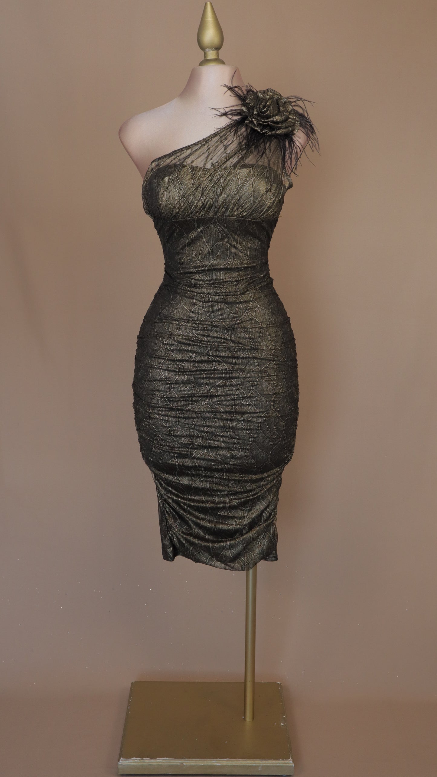 Vestido midi asimétrico flor