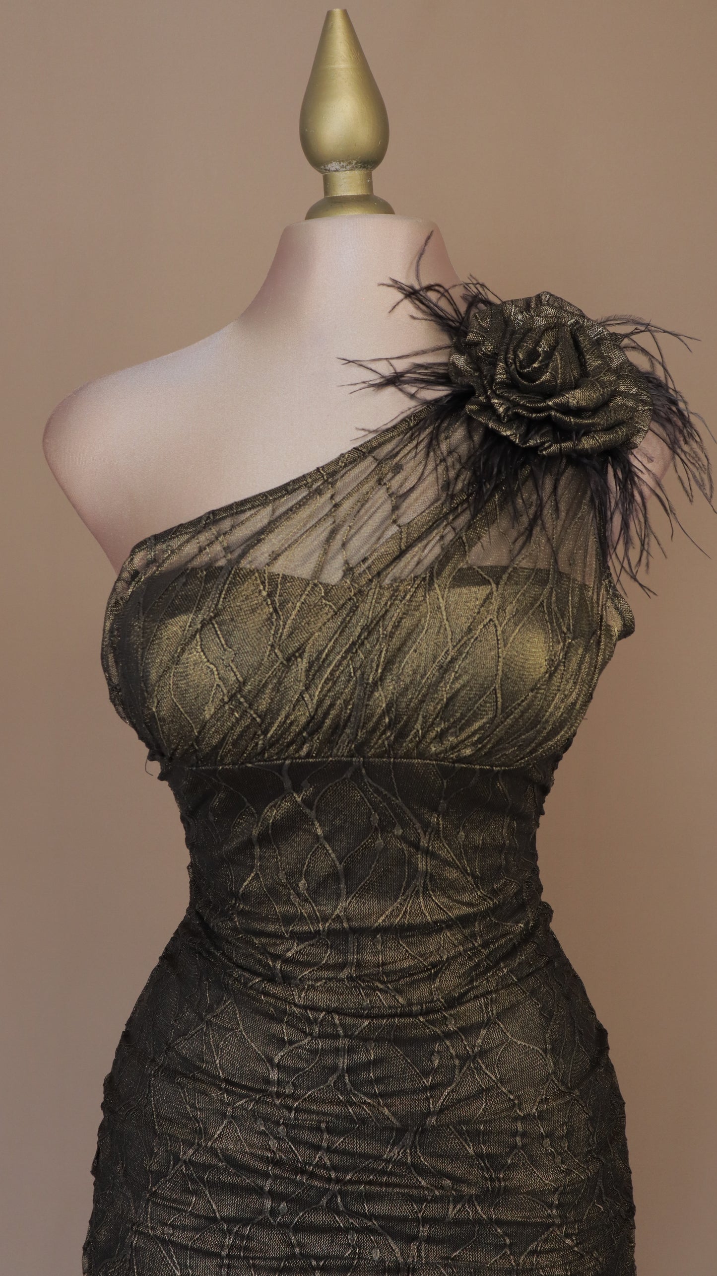 Vestido midi asimétrico flor