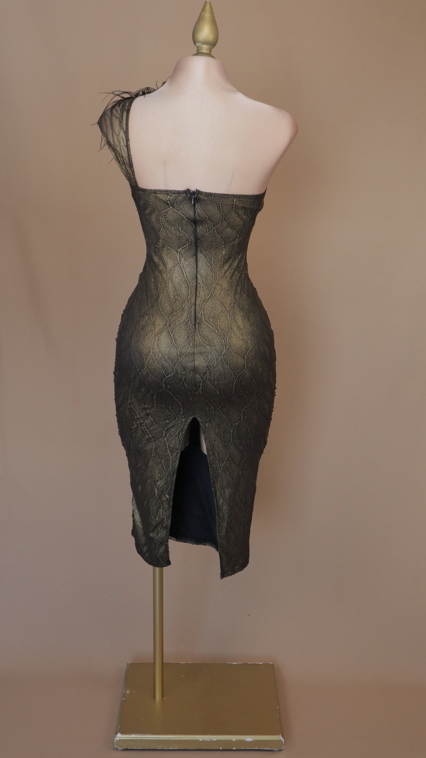 Vestido midi asimétrico flor