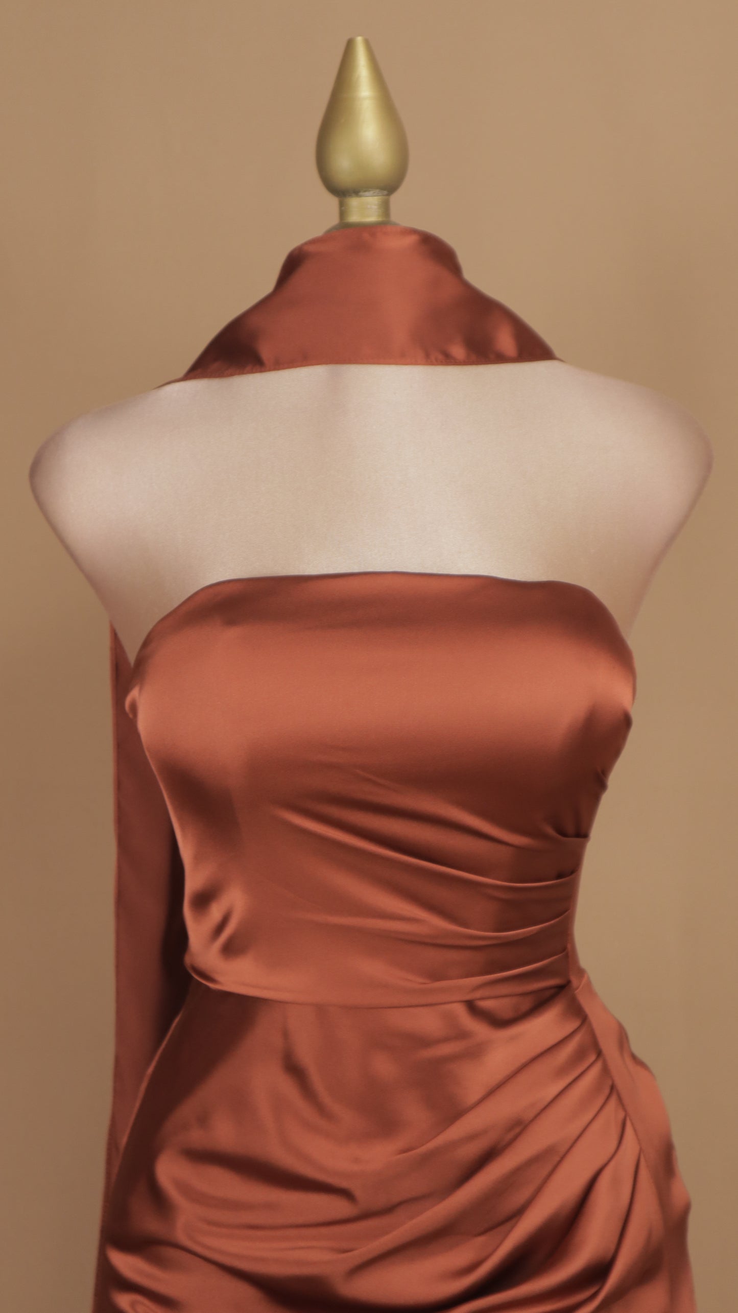 Vestido largo strapless