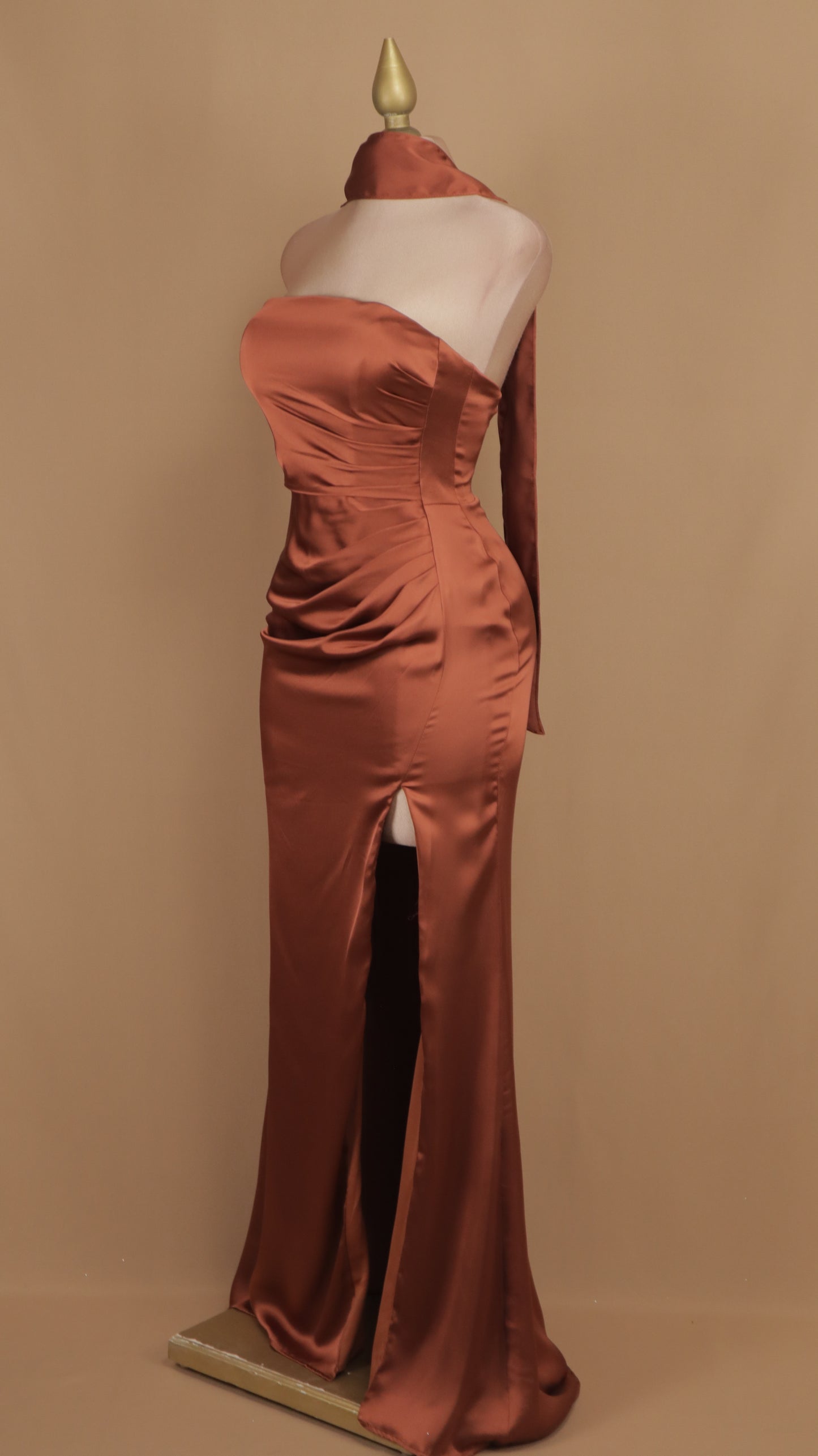 Vestido largo strapless