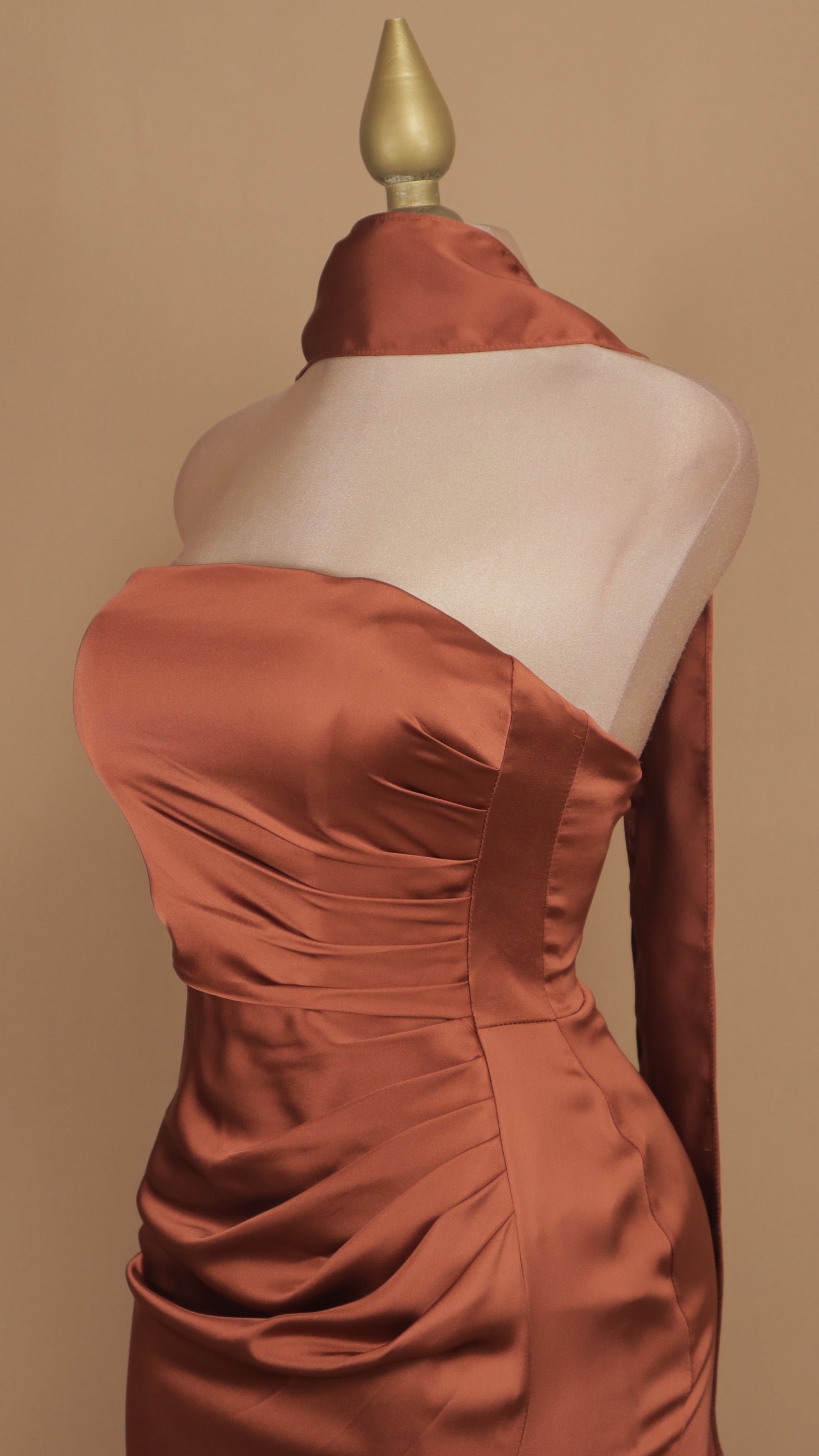 Vestido largo strapless