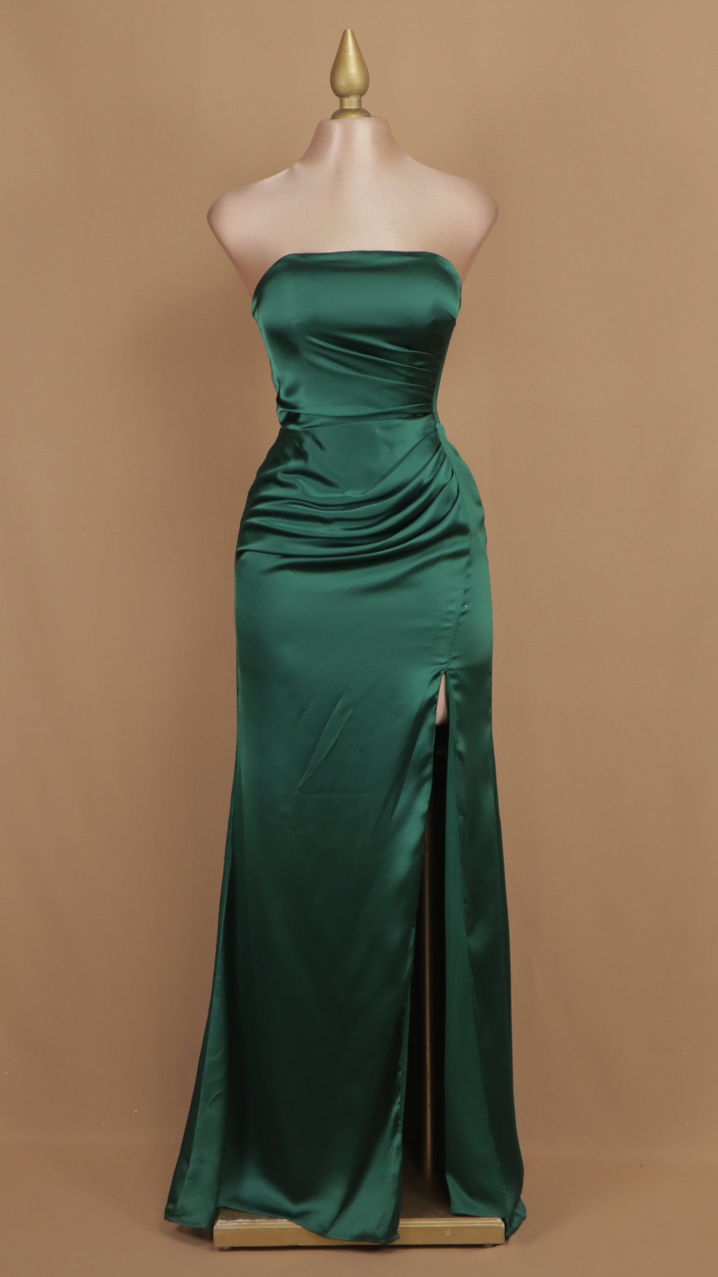 Vestido largo strapless