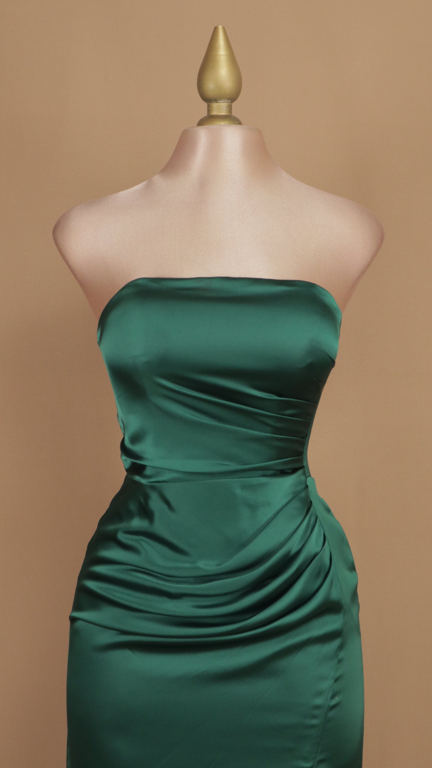 Vestido largo strapless
