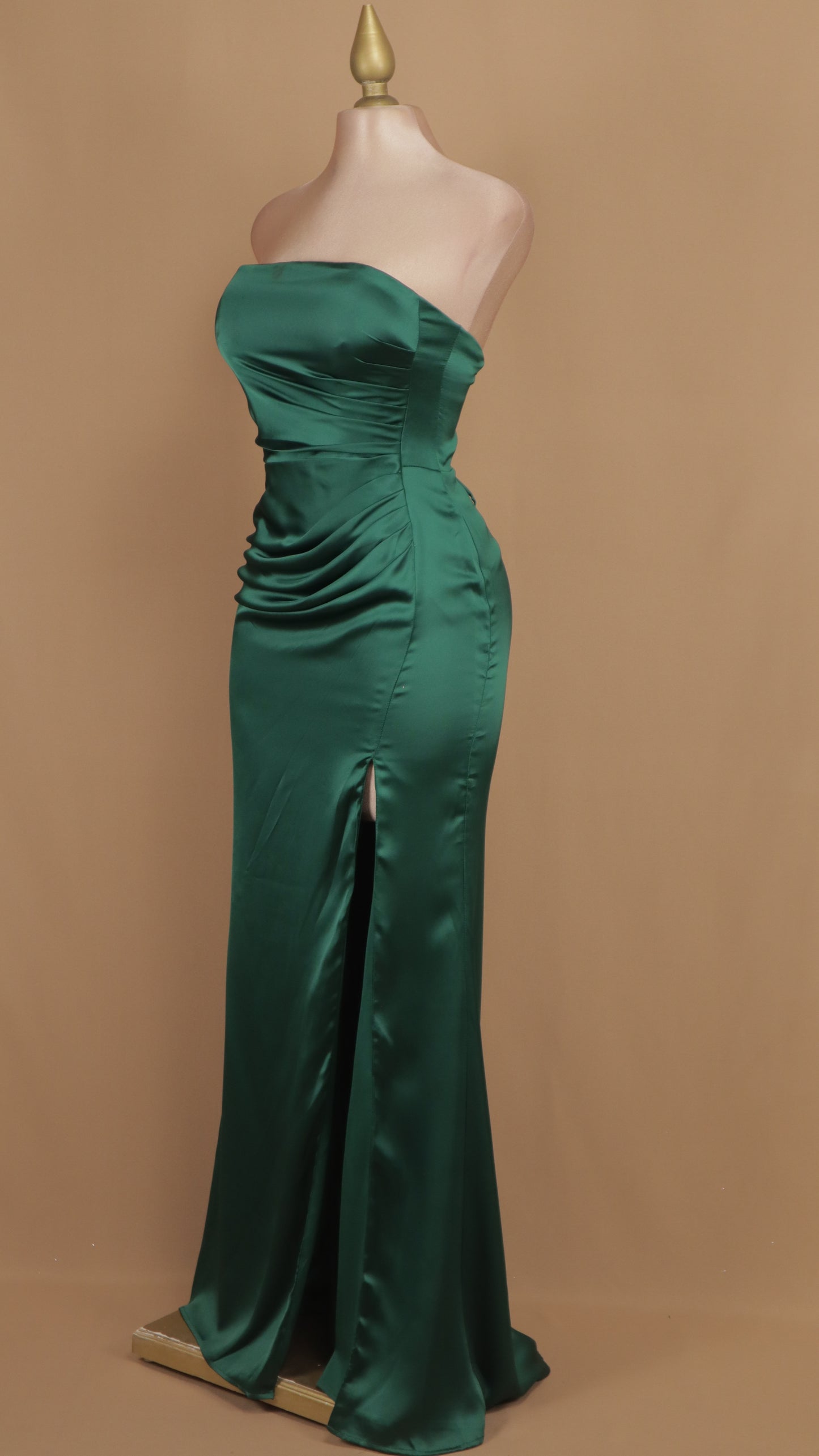 Vestido largo strapless
