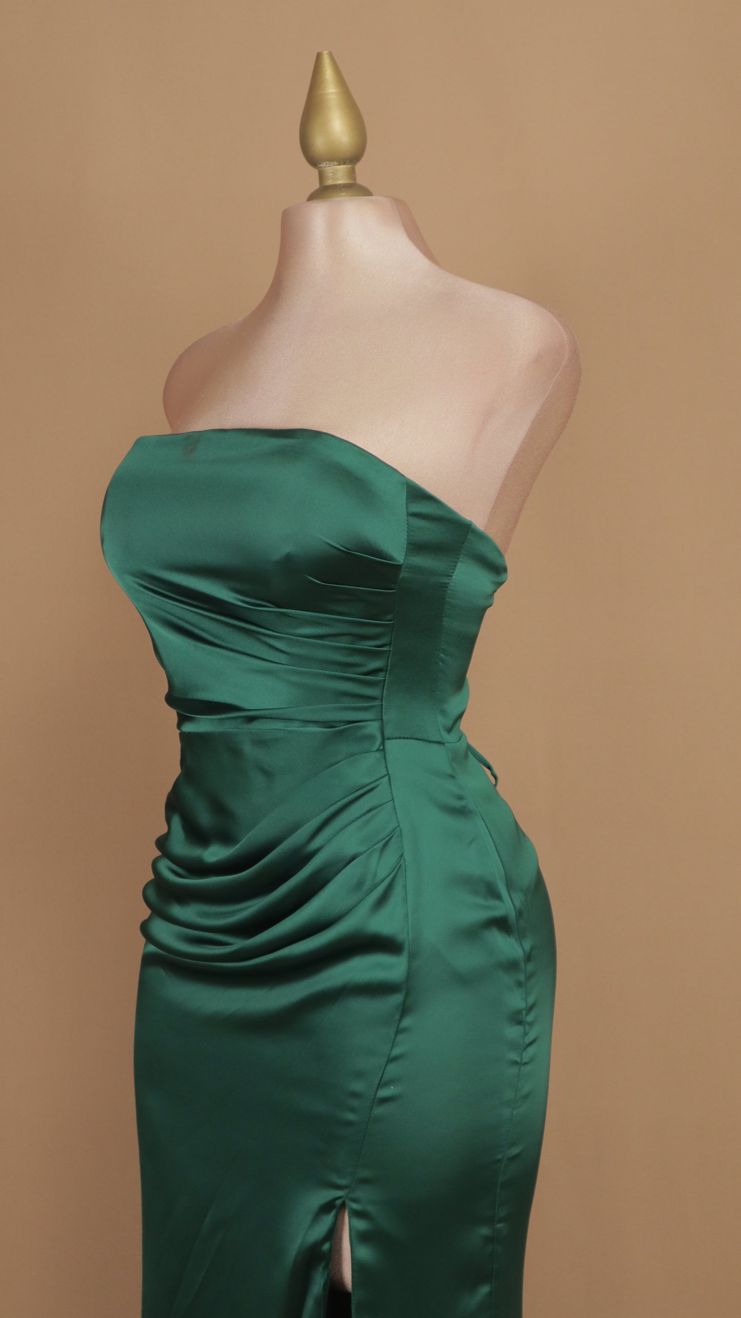 Vestido largo strapless