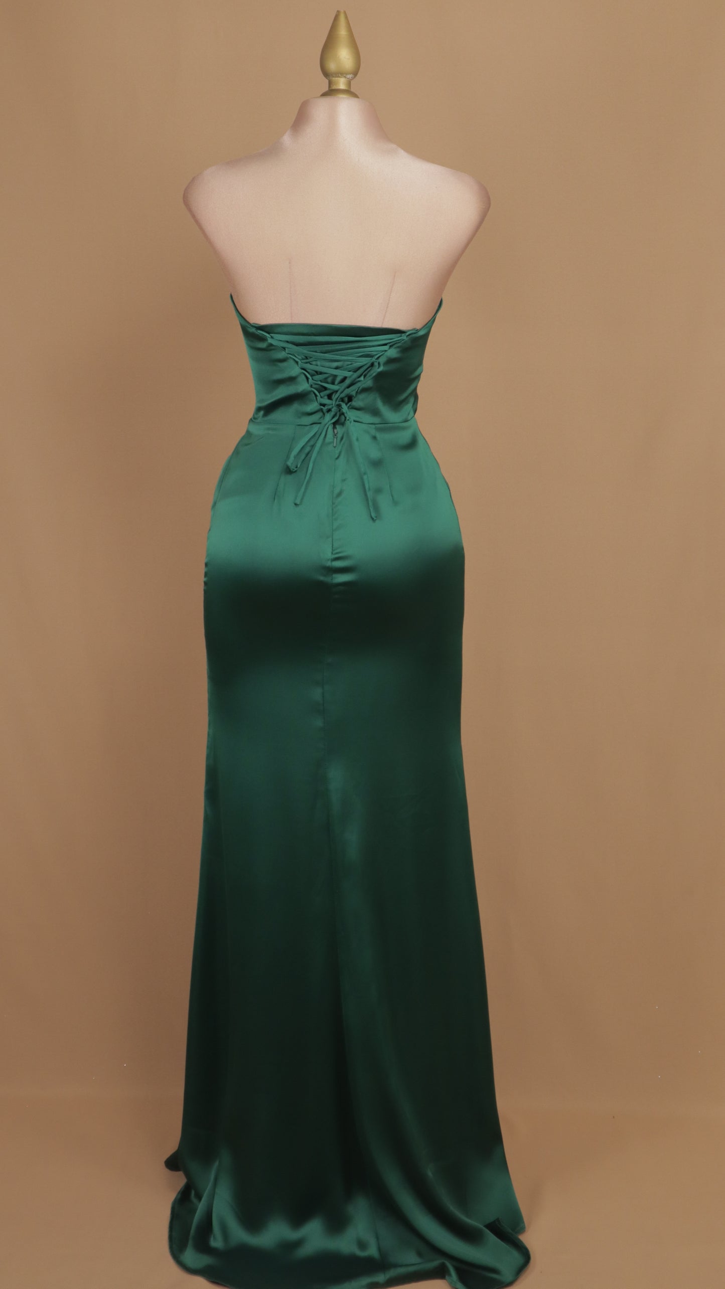 Vestido largo strapless