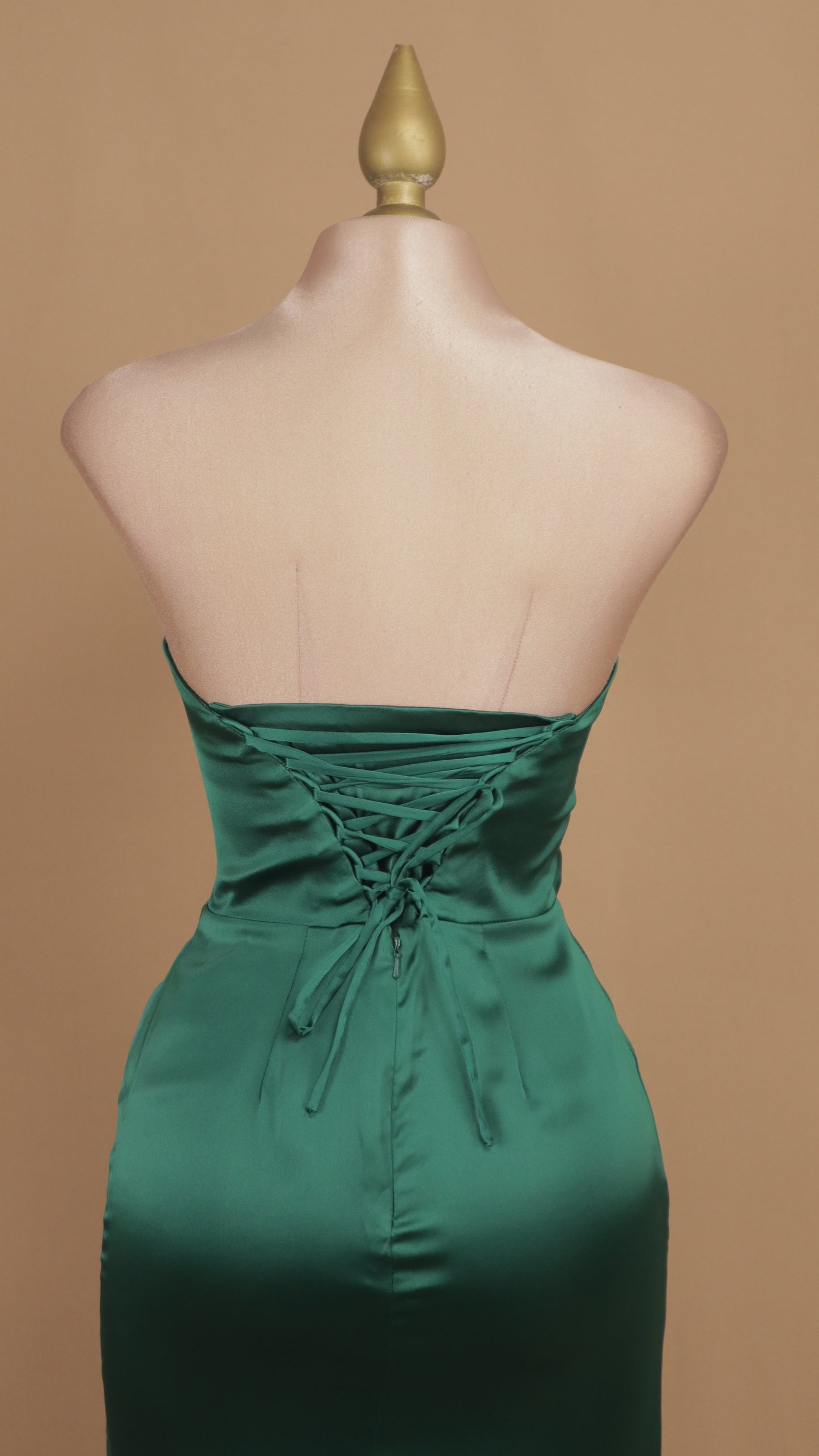 Vestido largo strapless