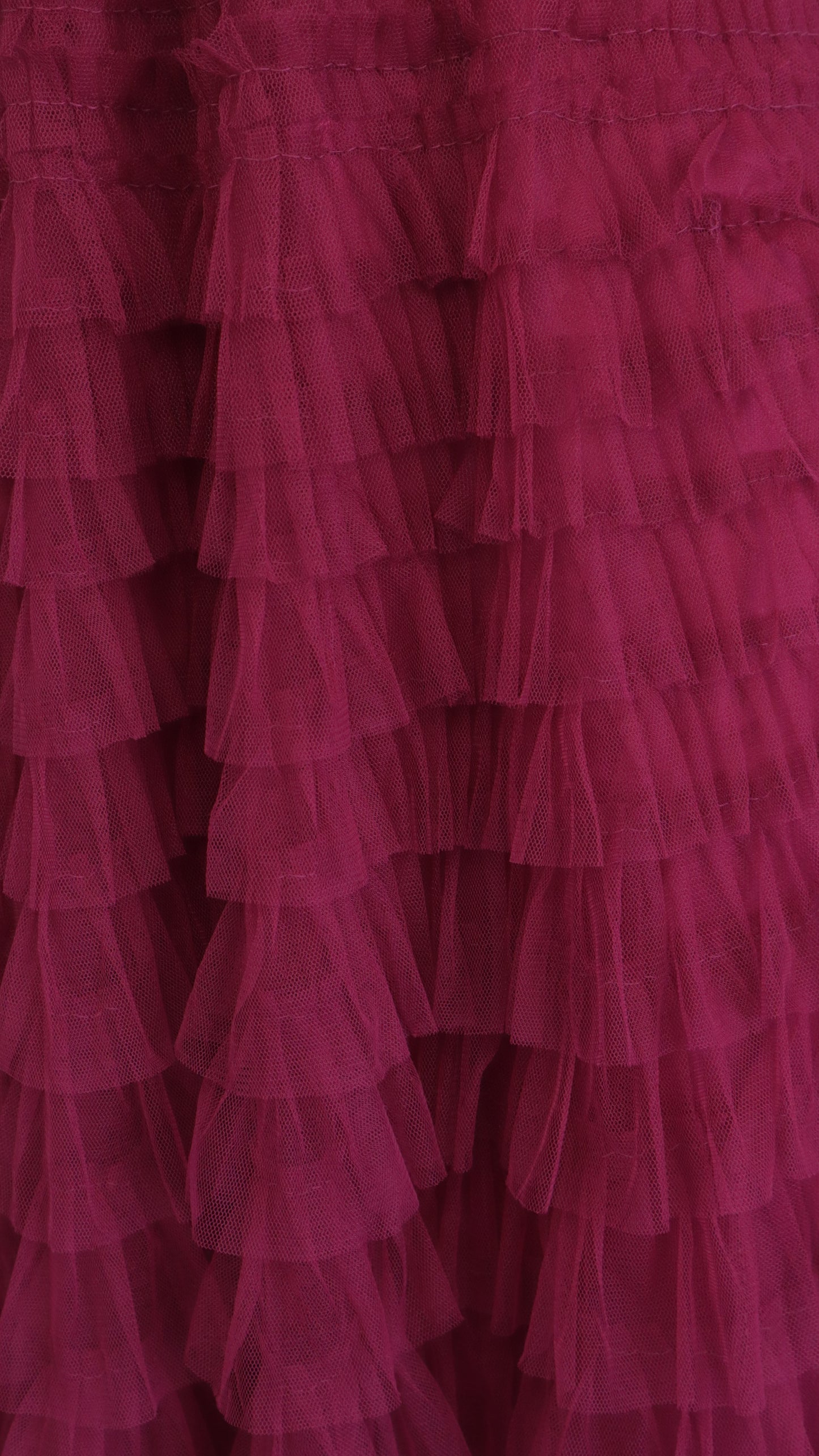 Vestido maxi tul berry