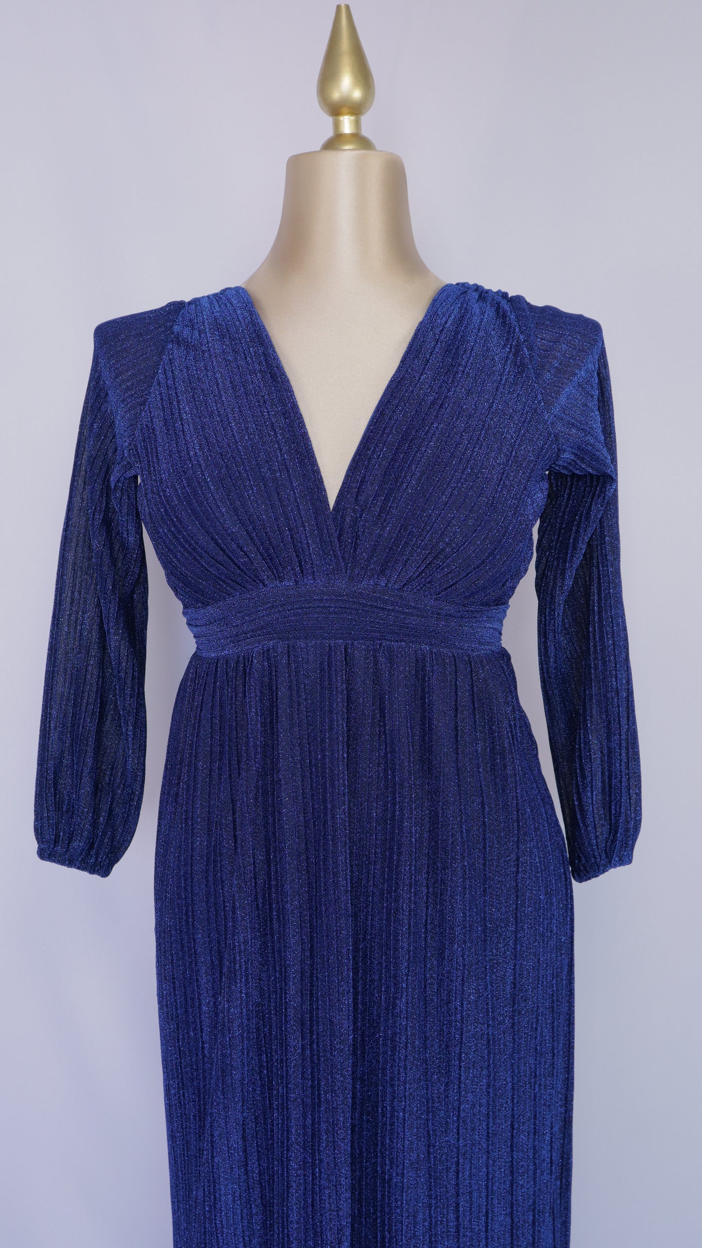 Vestido talla extra largo con destellos