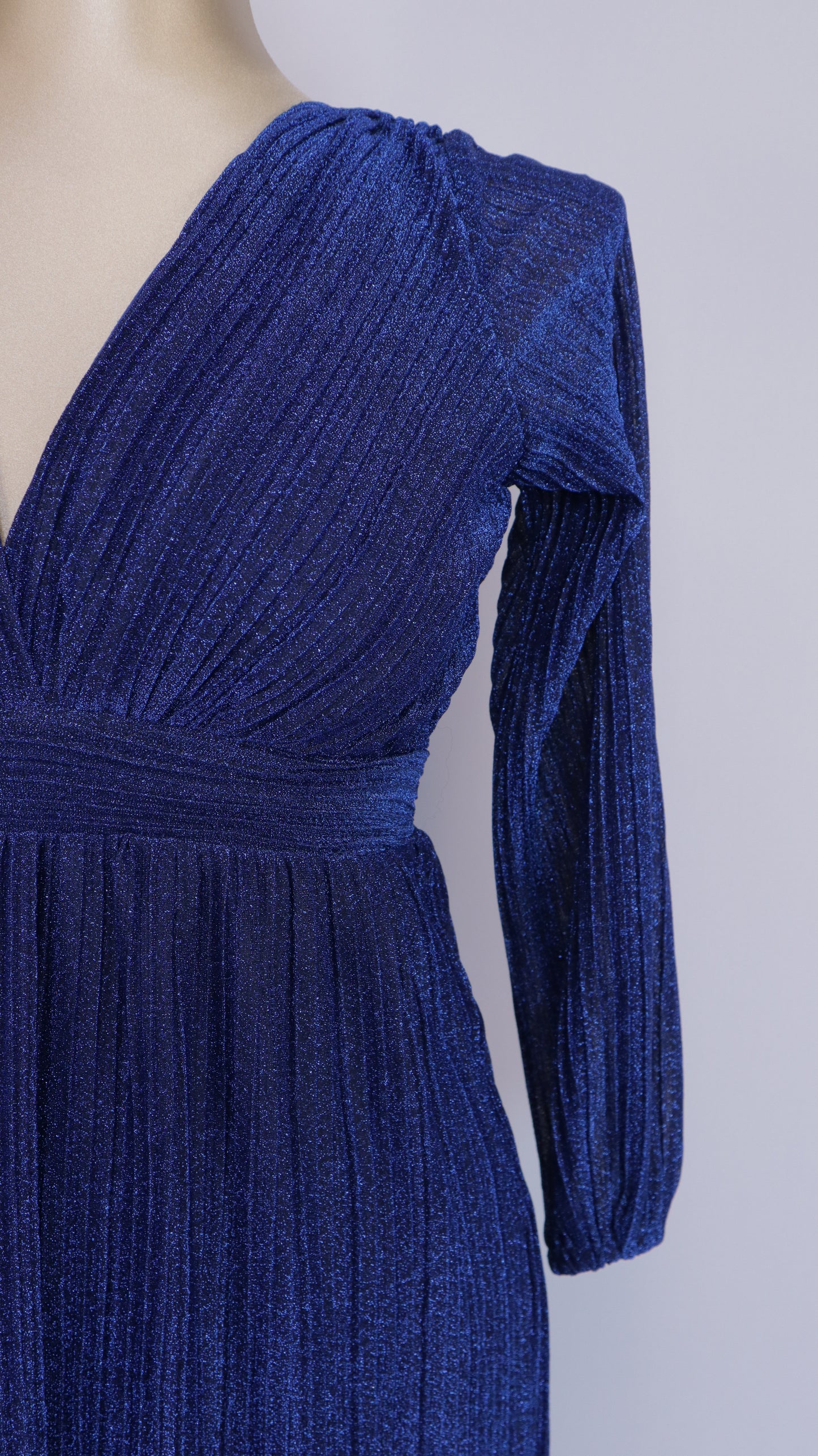 Vestido talla extra largo con destellos