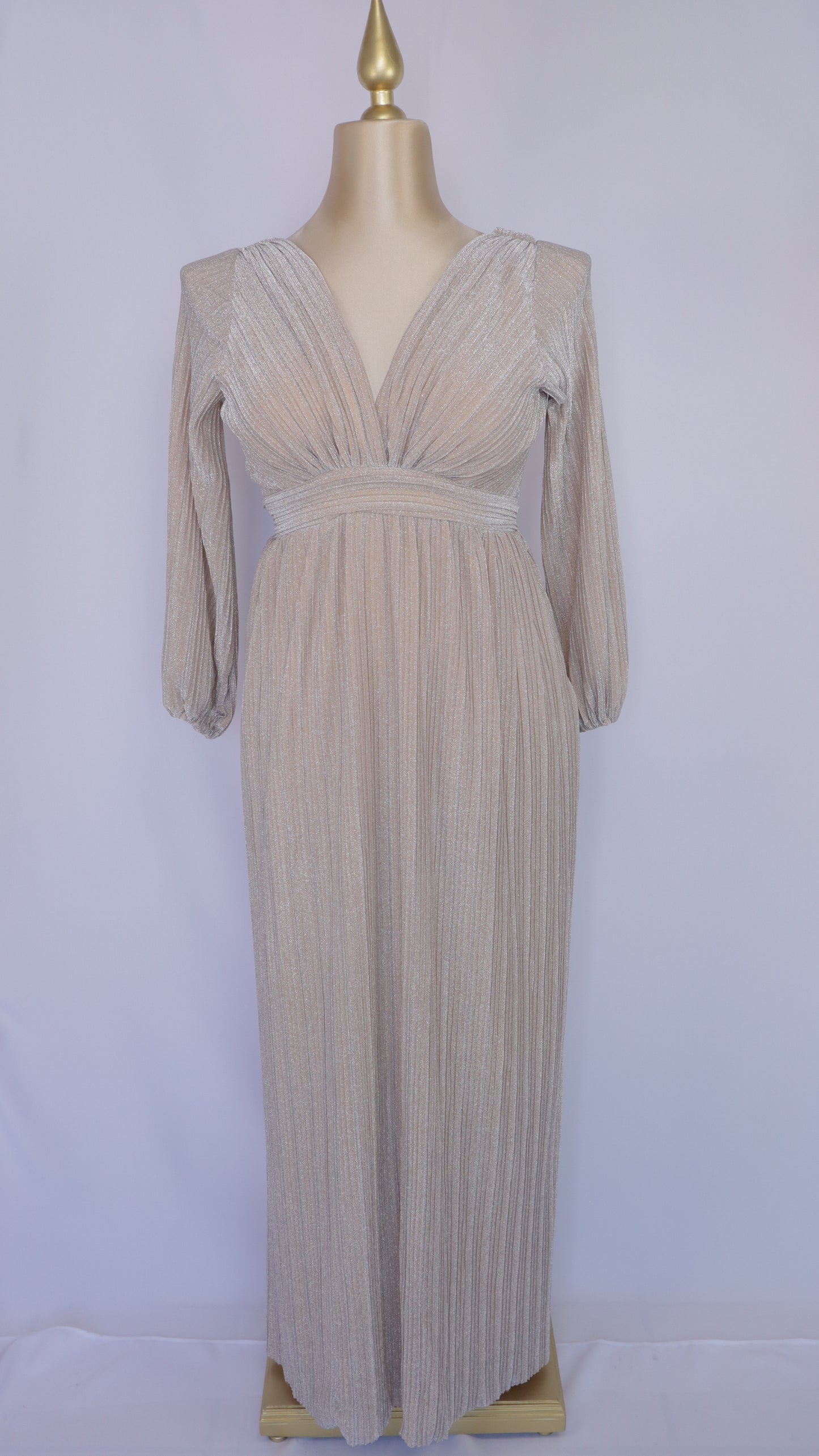 Vestido talla extra largo con destellos