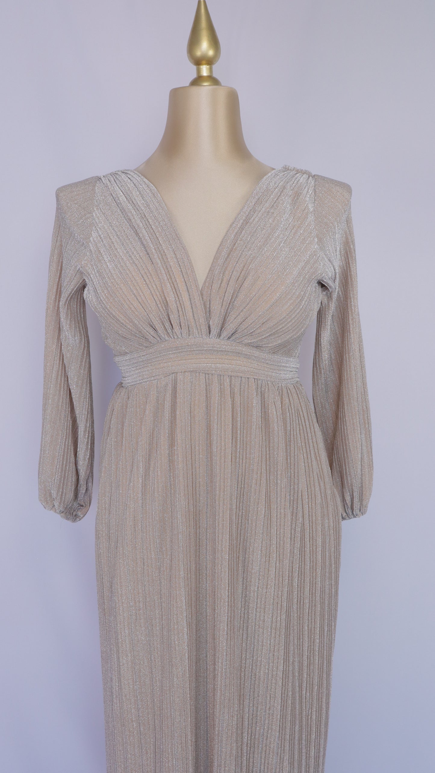 Vestido talla extra largo con destellos