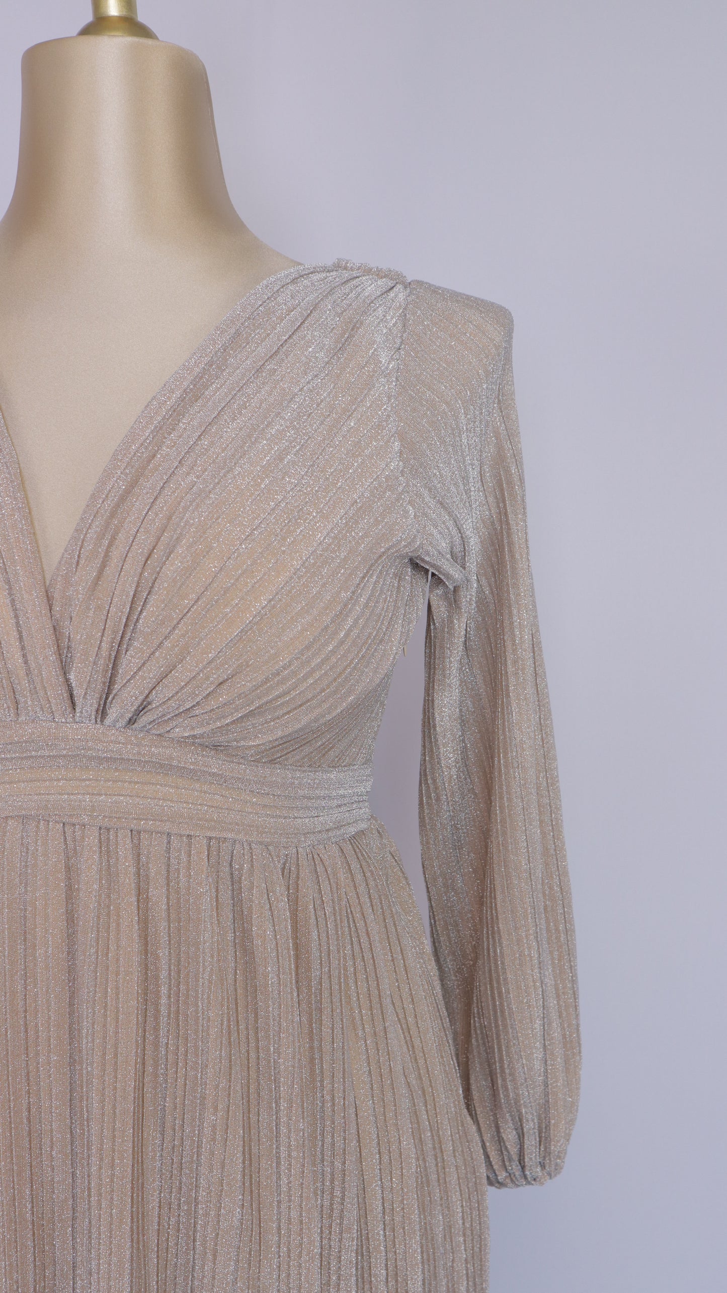 Vestido talla extra largo con destellos