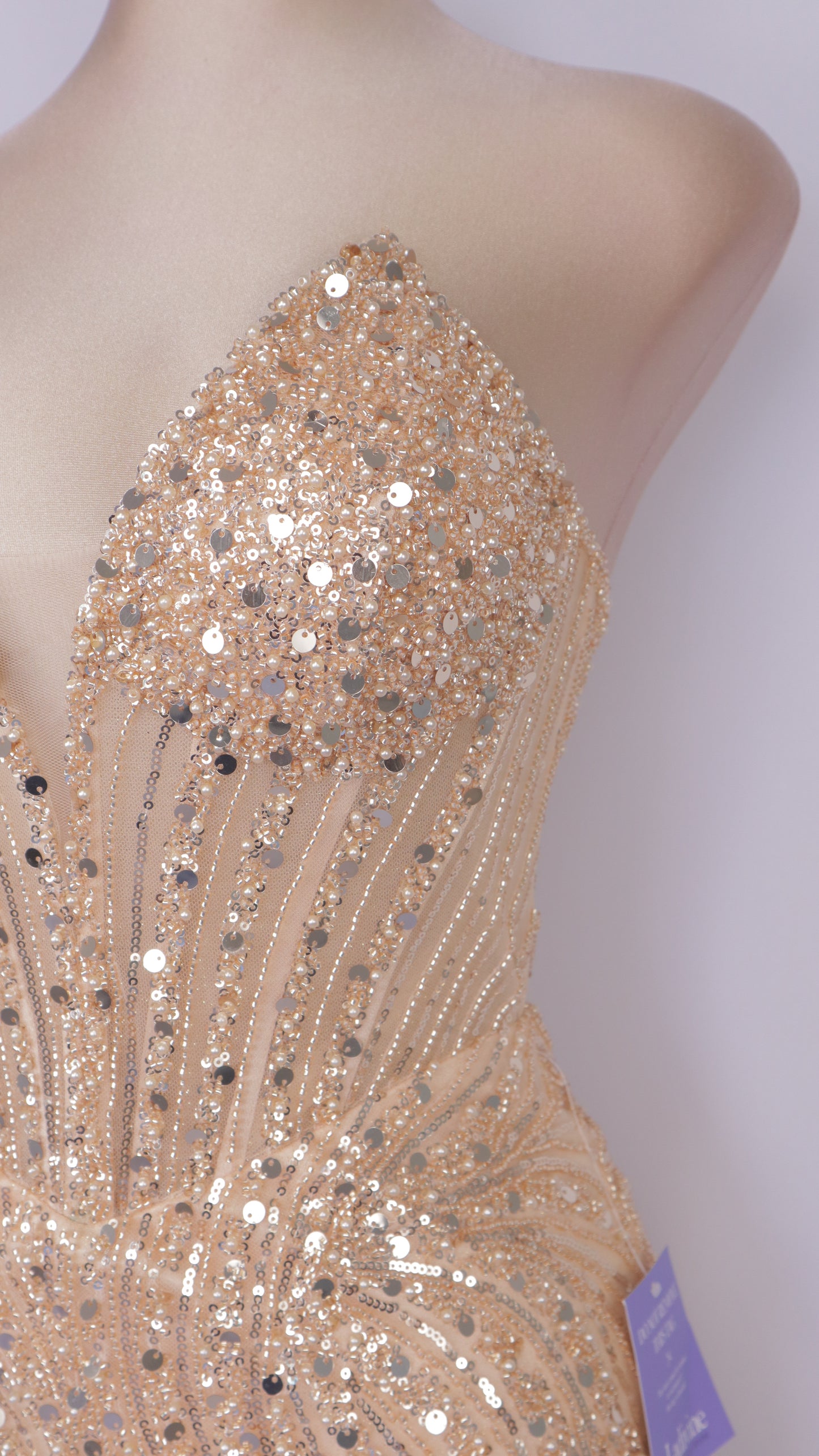 Vestido largo corte sirena estraple