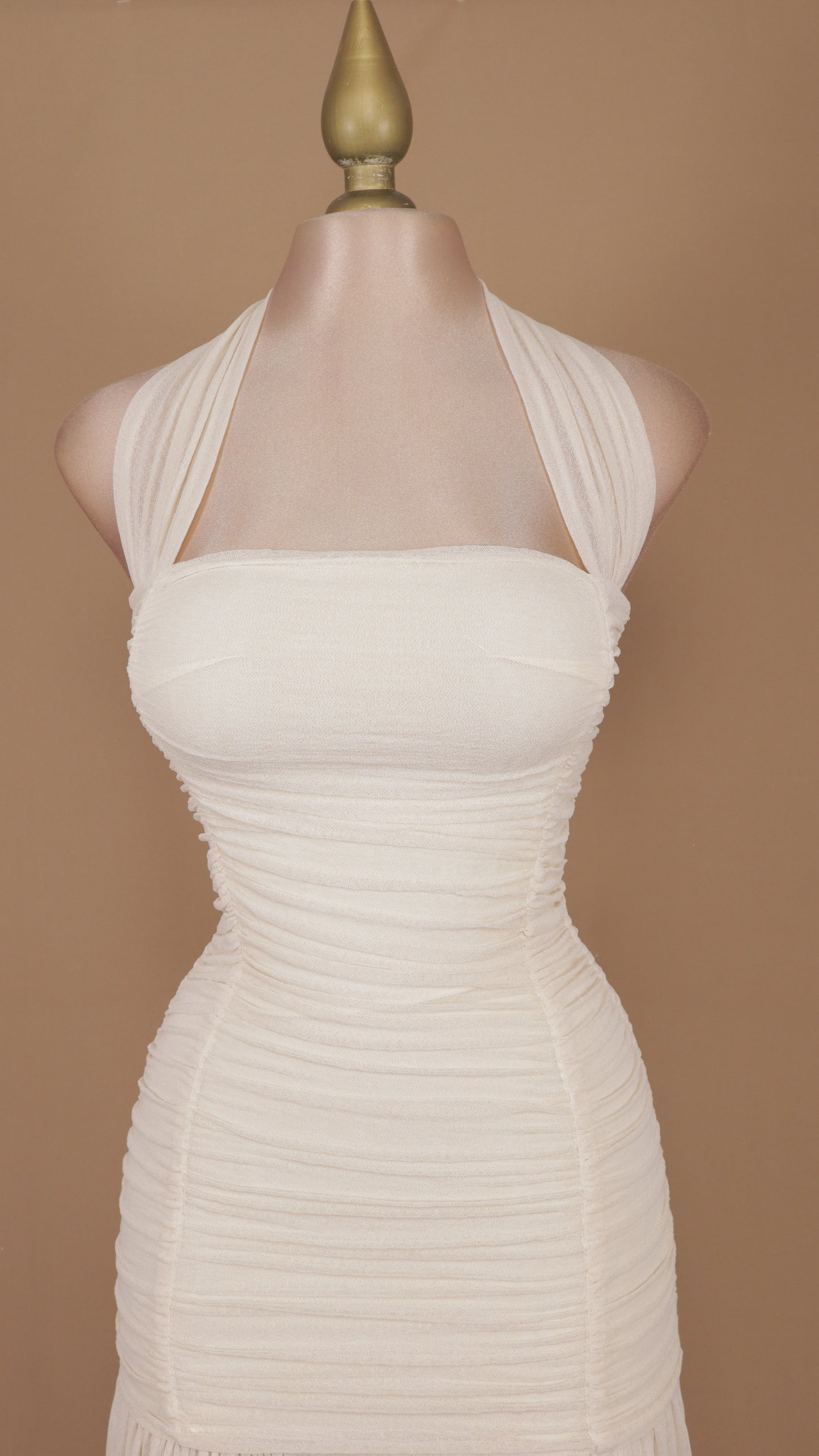 Vestido largo pegadito cuello halter