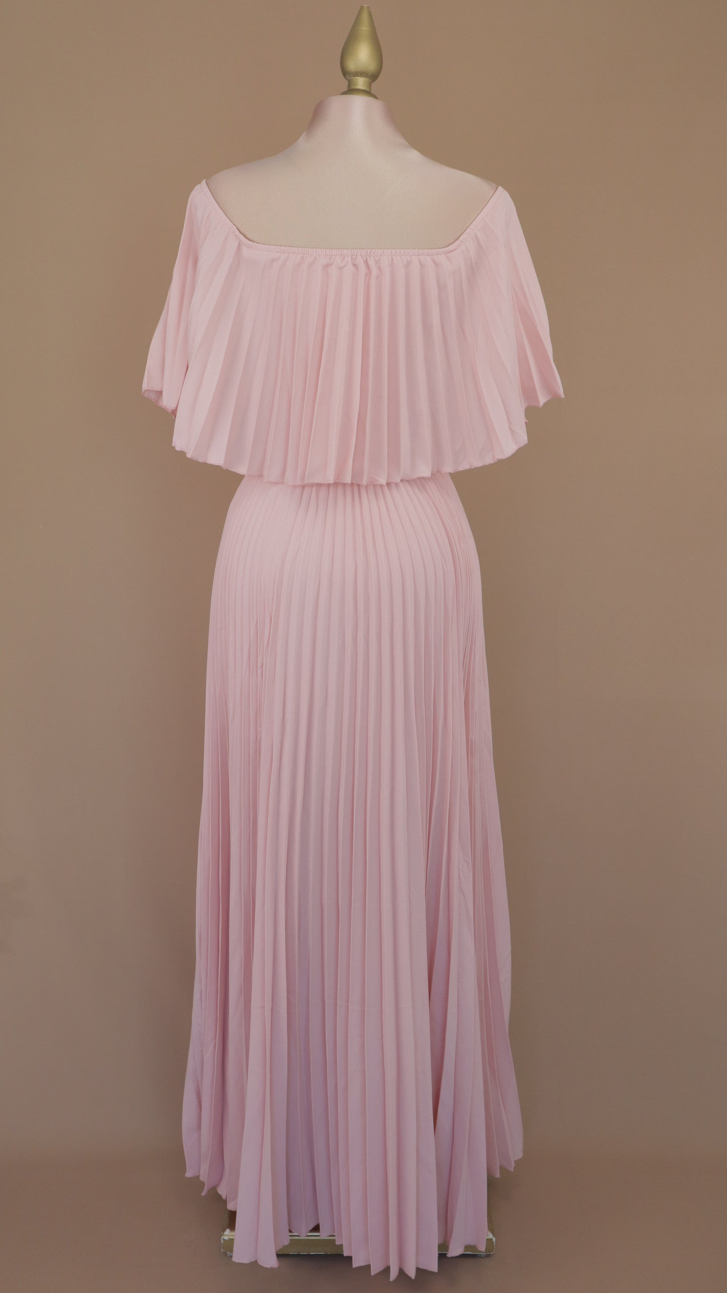 Vestido largo de día escote campesino