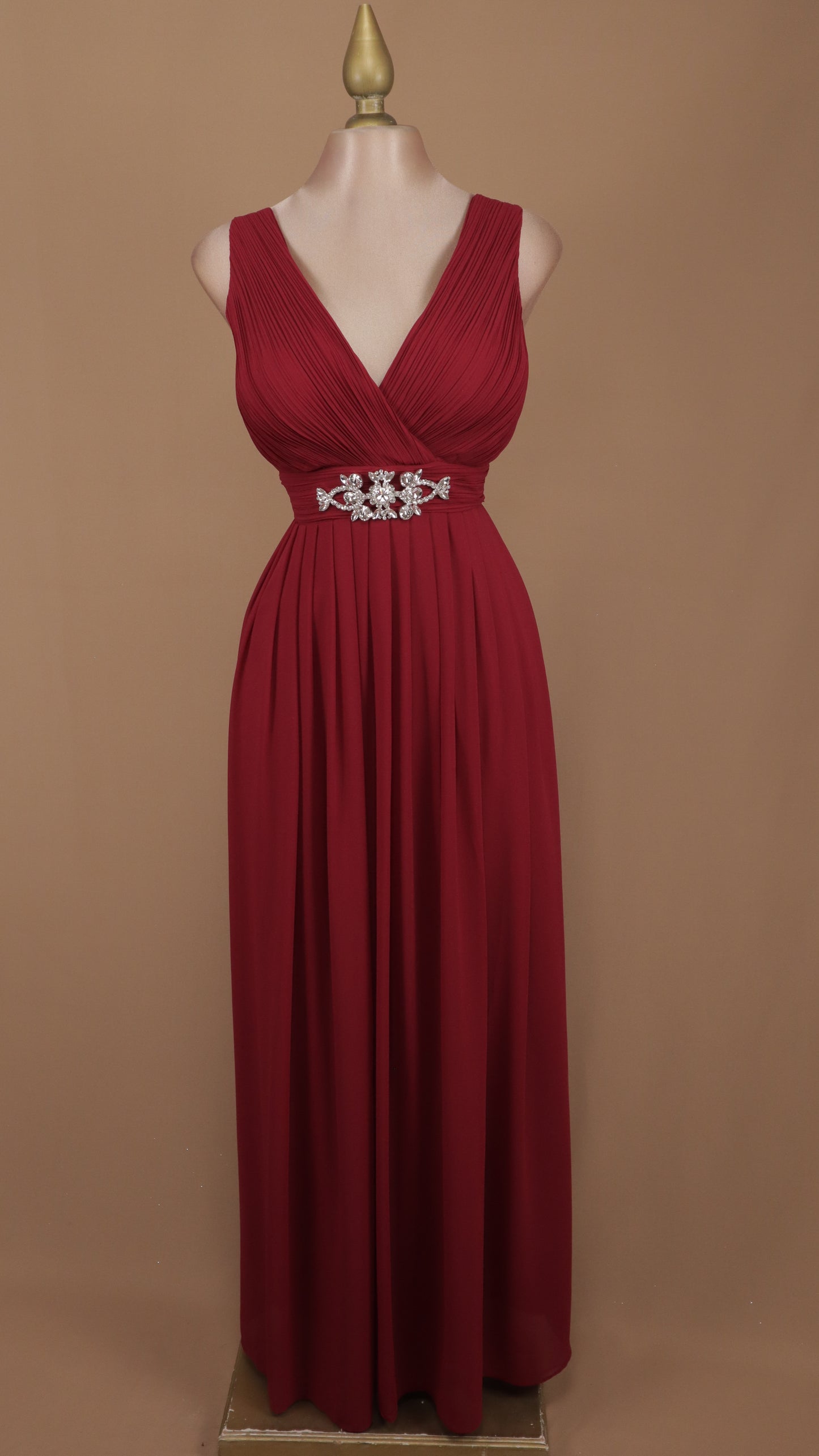 Vestido largo plus size corte imperio