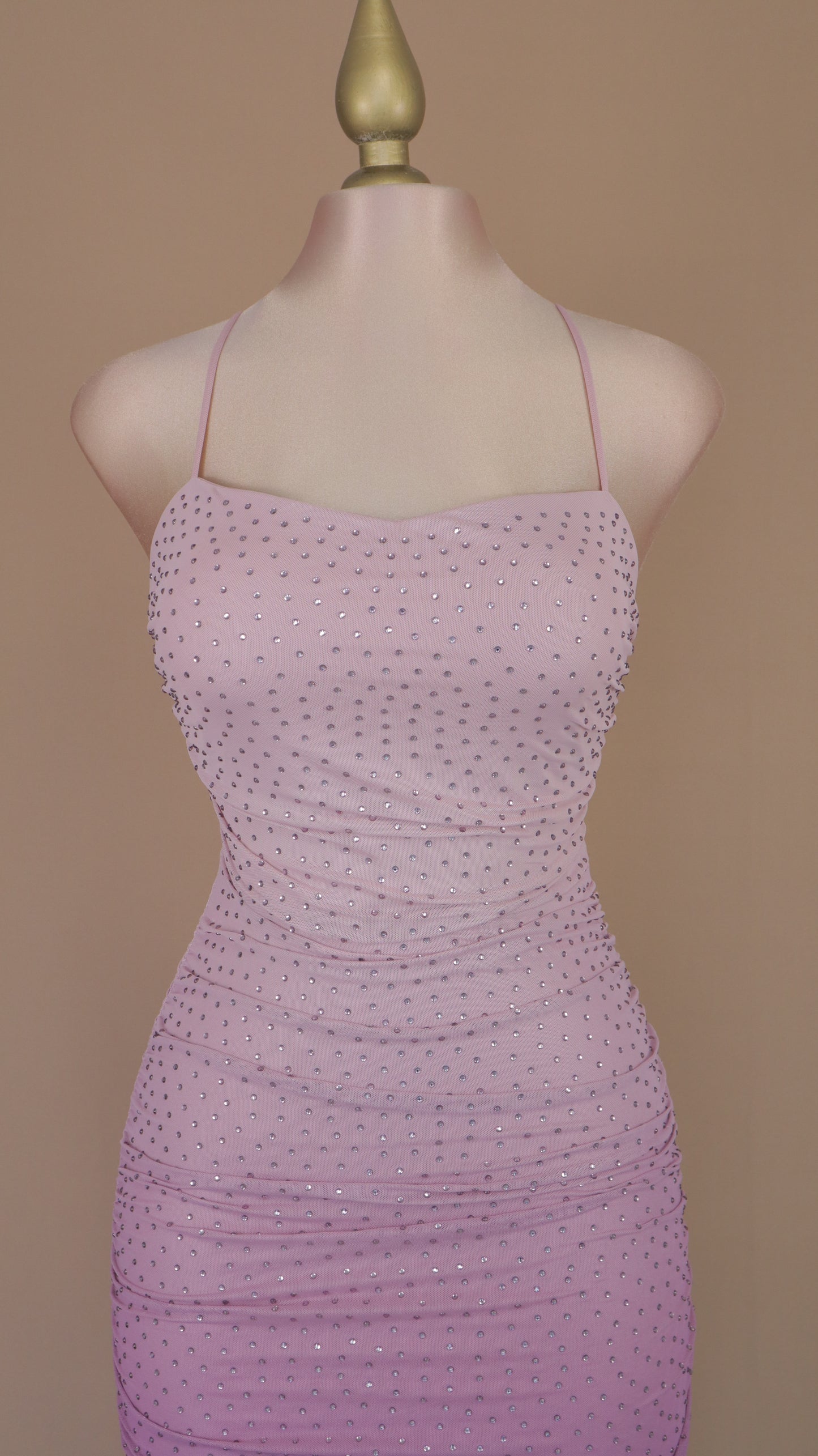 Vestido largo marmoleado con corset