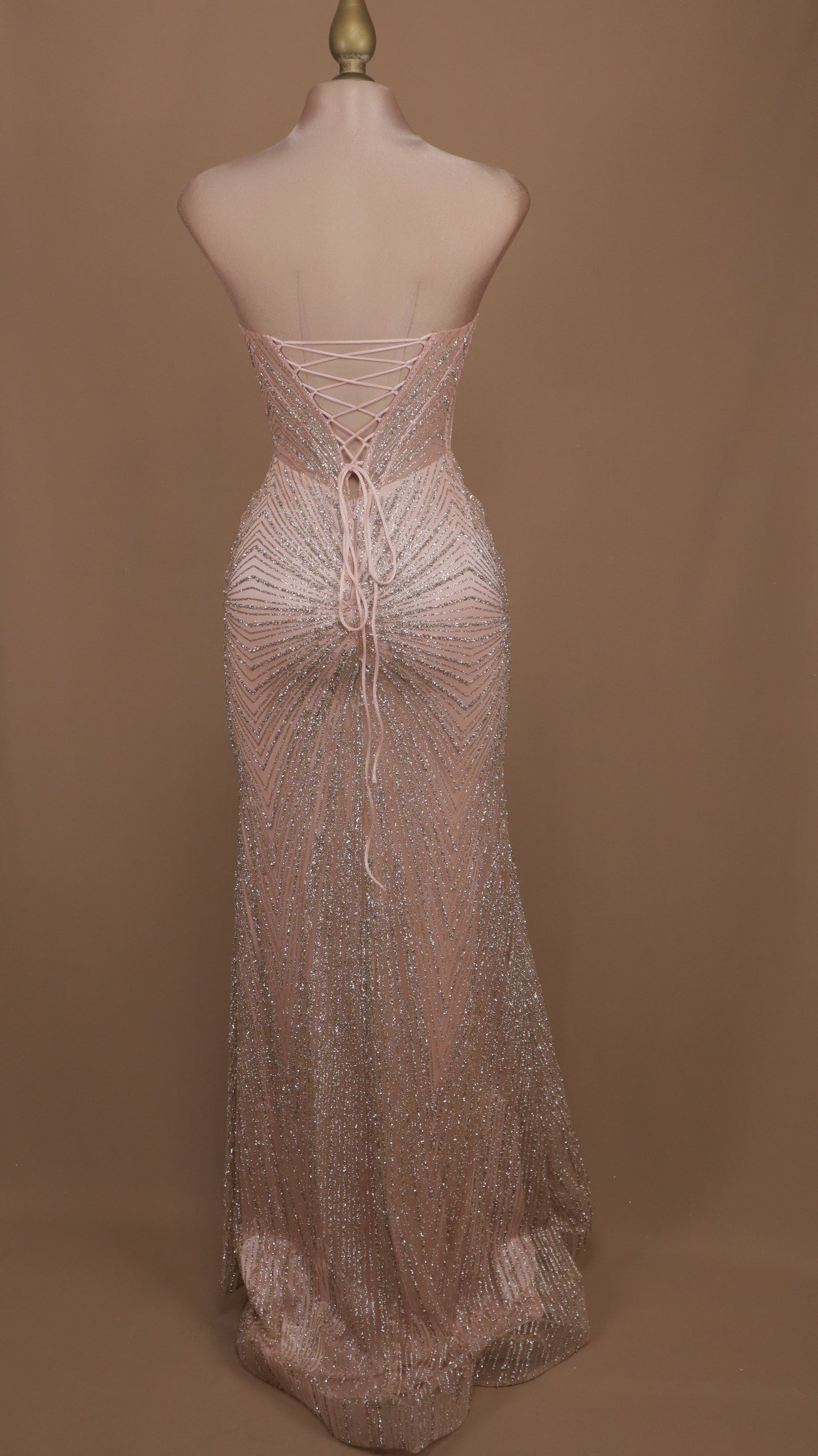 Vestido largo estraple de gala