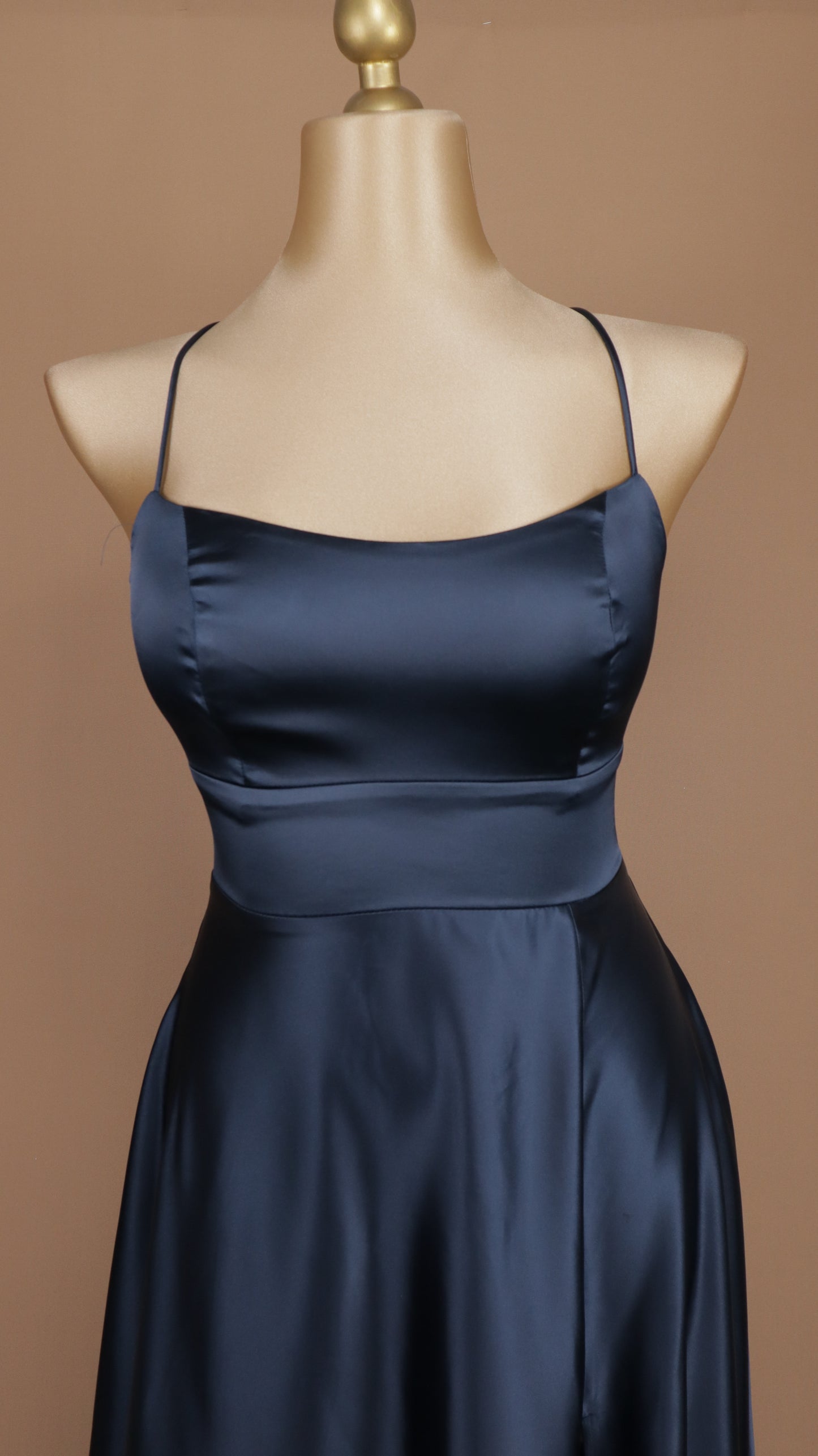 Vestido largo plus size satin cool