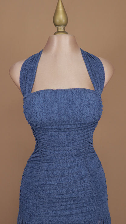 Vestido largo pegadito cuello halter