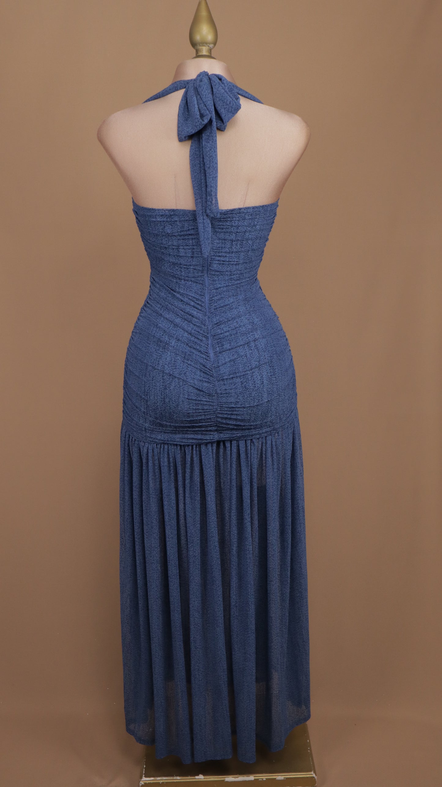 Vestido largo pegadito cuello halter