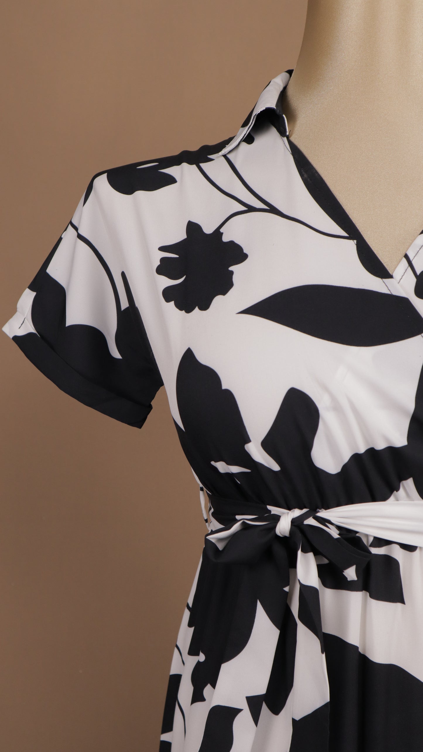 Vestido largo plus size estampado casual