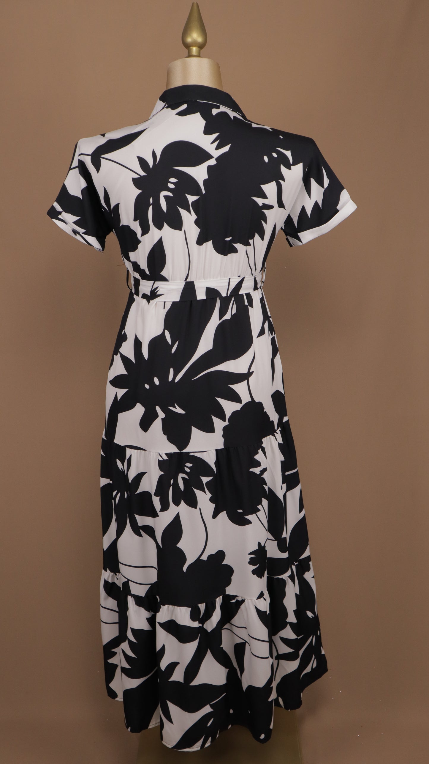 Vestido largo plus size estampado casual