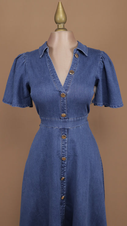 Vestido midi con manga