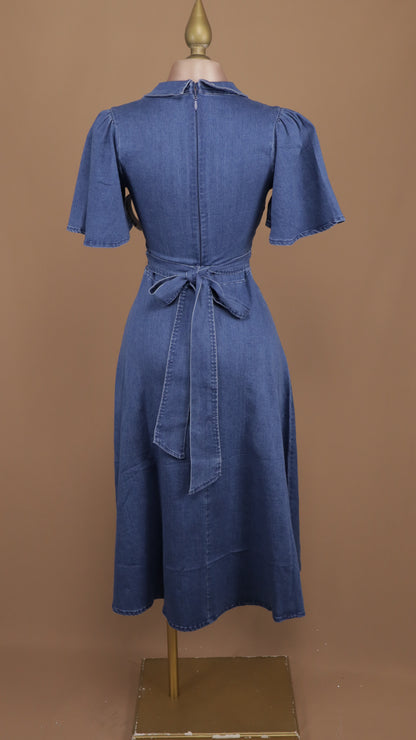 Vestido midi con manga