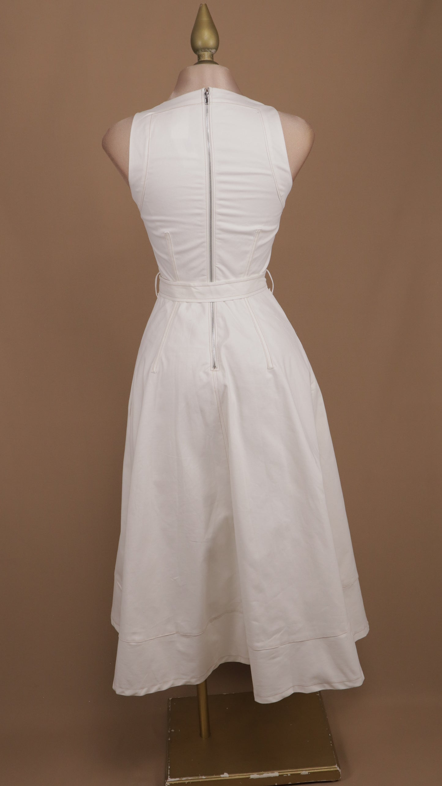 Vestido midi tipo mezclilla con cinto