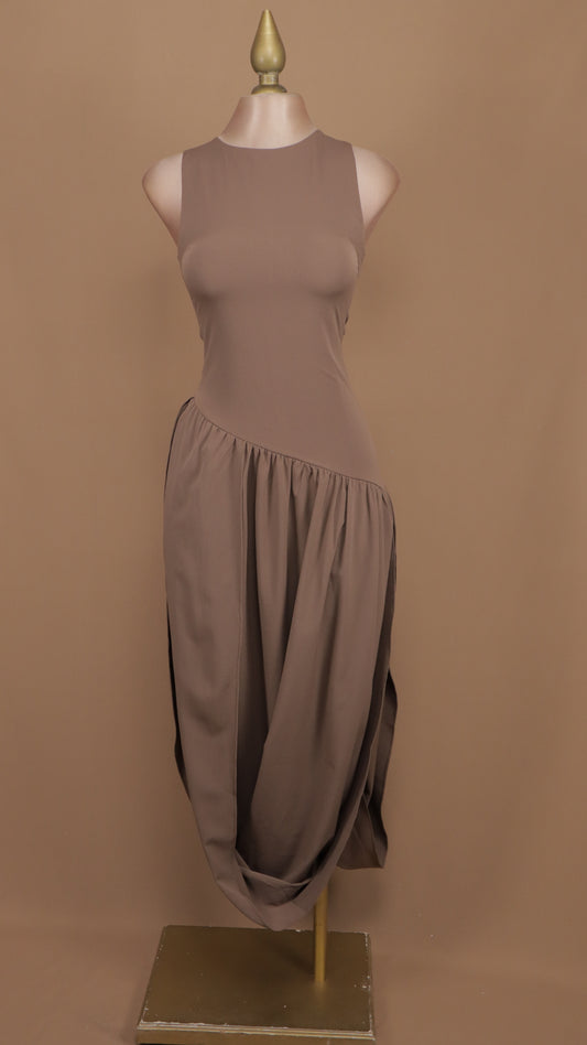 Vestido midi resacado