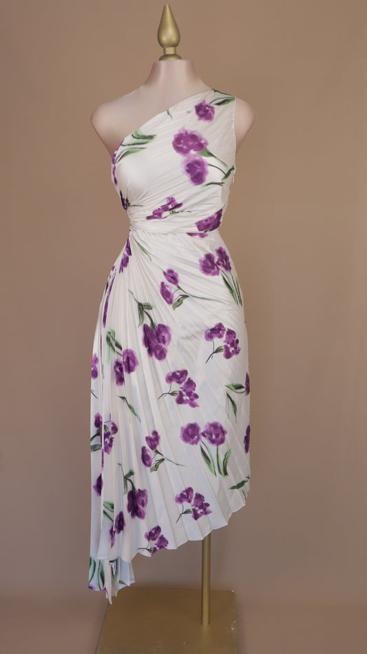 VESTIDO MAXI ASIMETRICO FLORAL