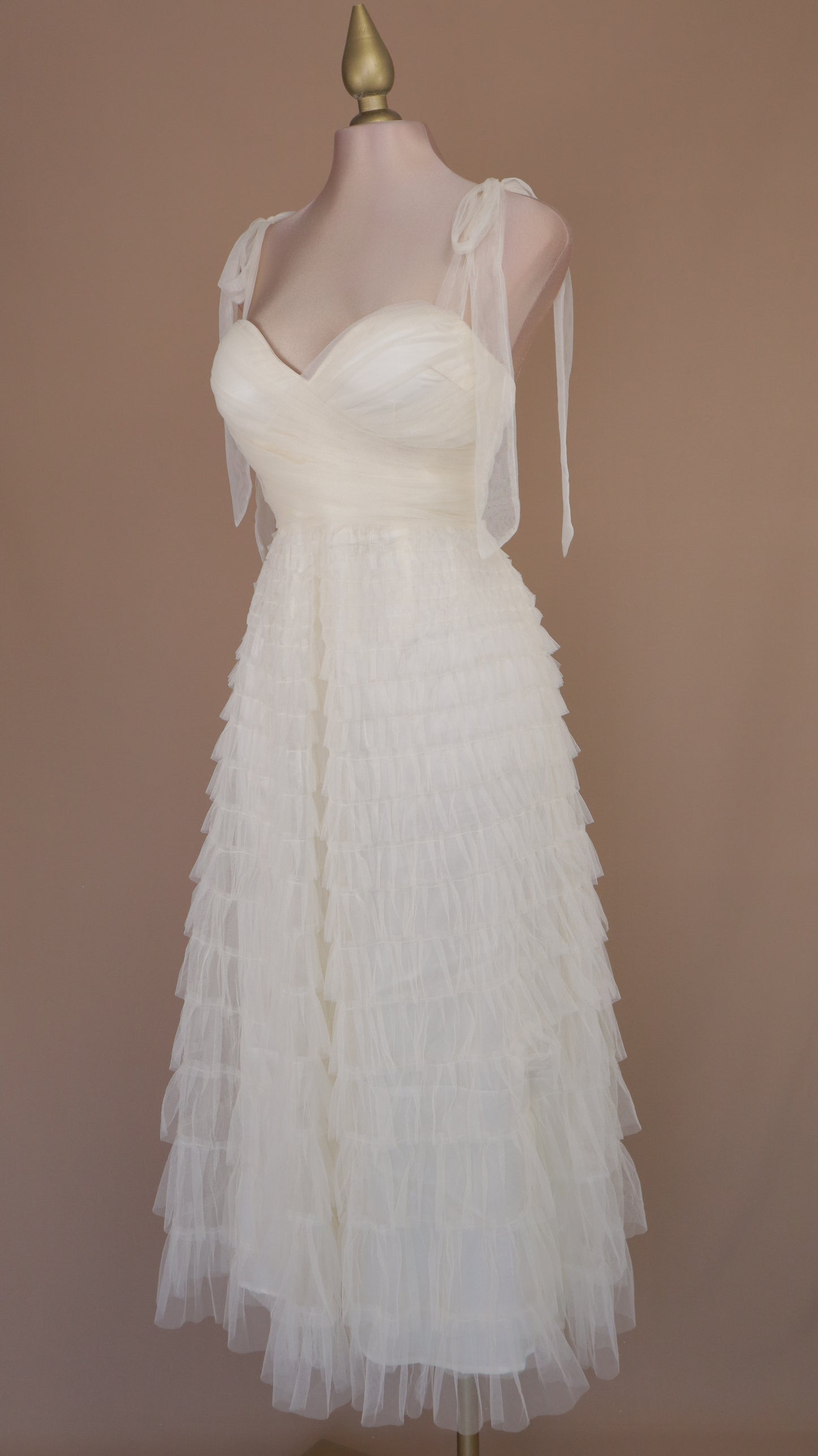 Vestido maxi tul berry