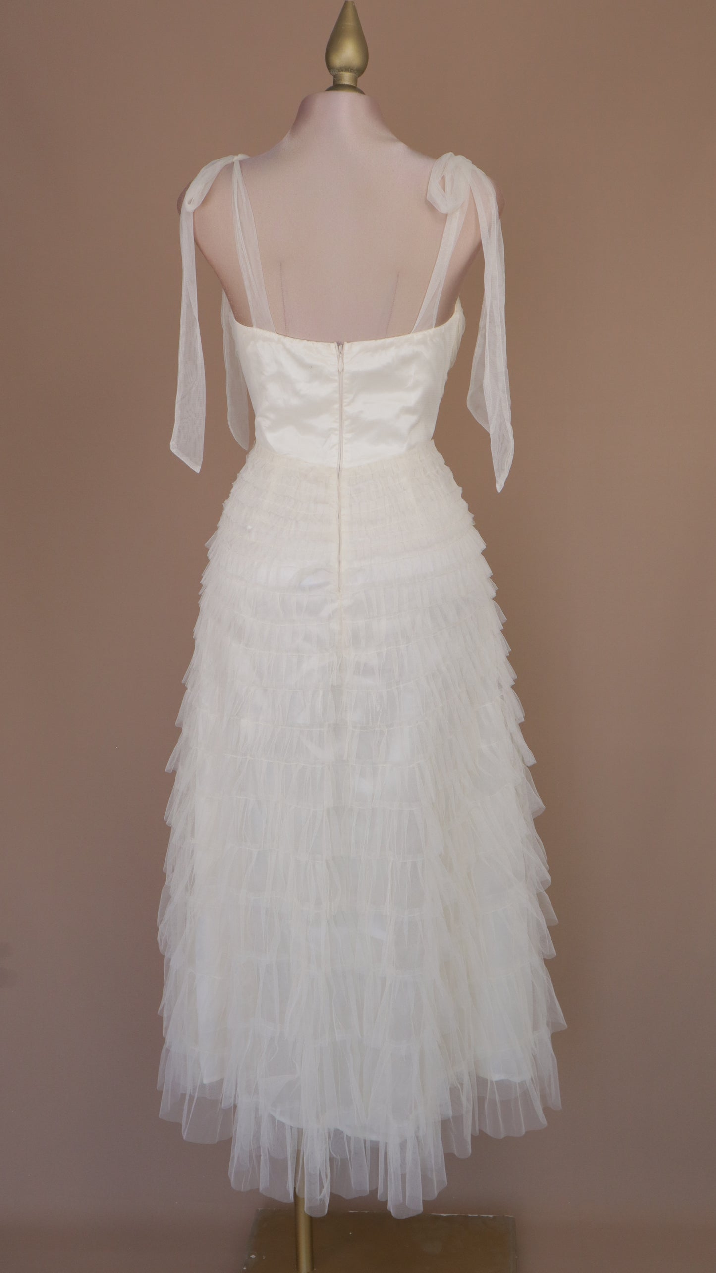 Vestido maxi tul berry