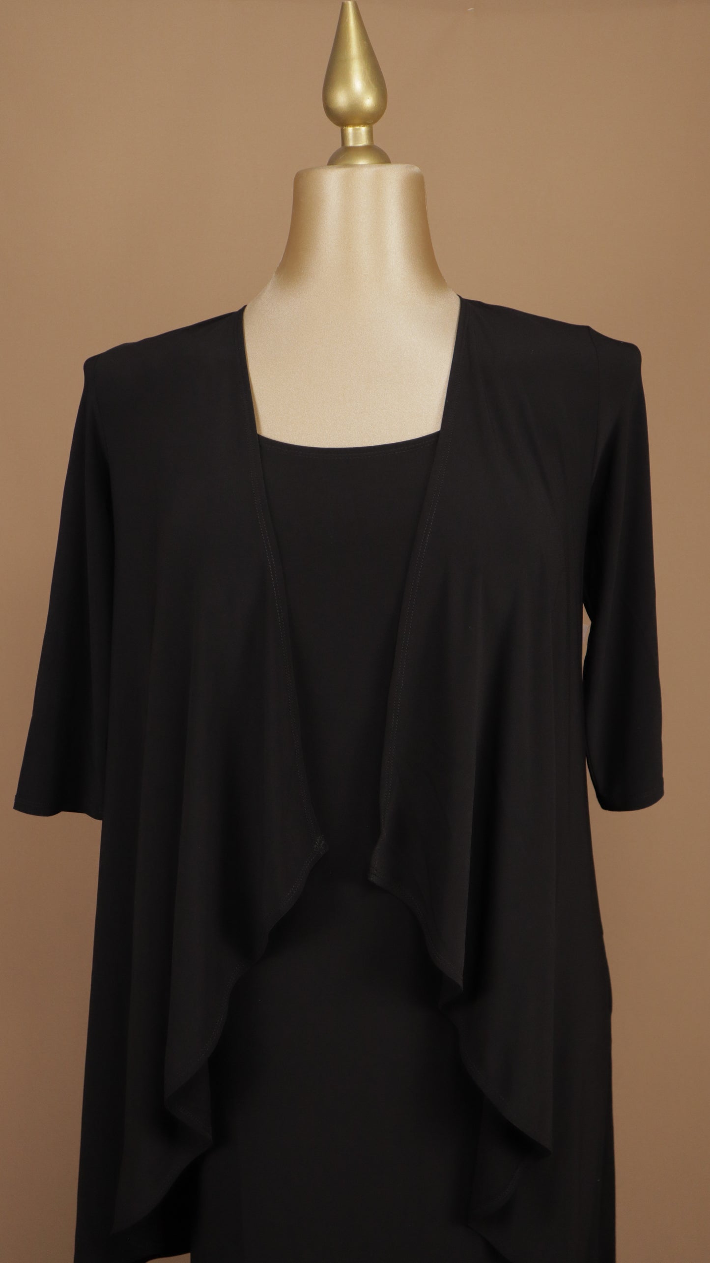 Conjunto plus midi vestido con ensamble