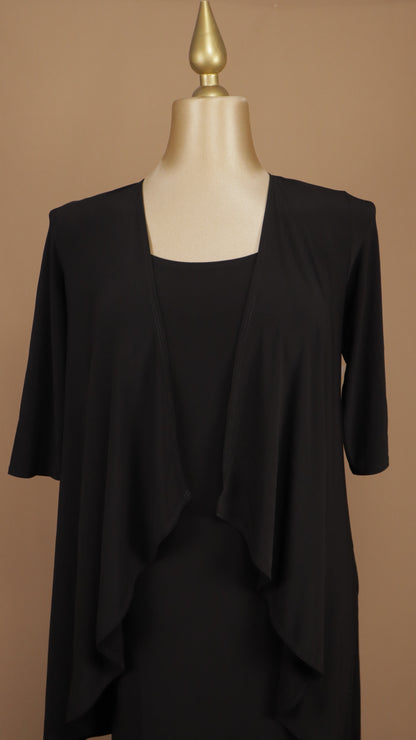 Conjunto plus midi vestido con ensamble
