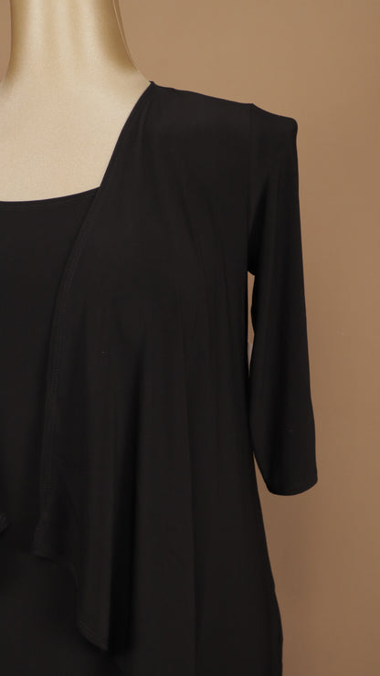 Conjunto plus midi vestido con ensamble
