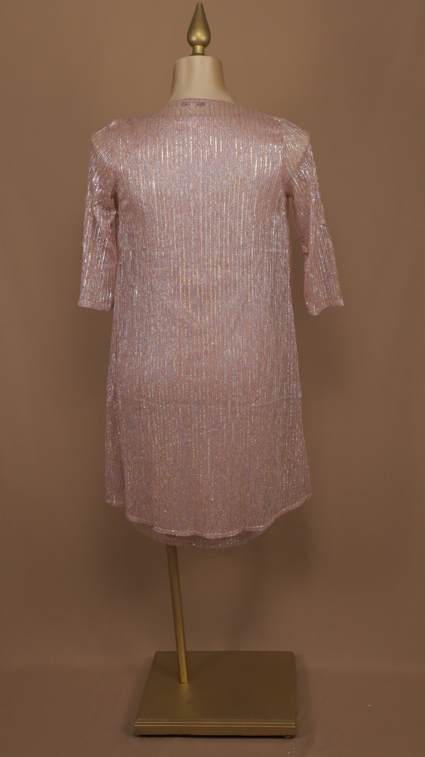 Vestido plus midi con ensamble destellos