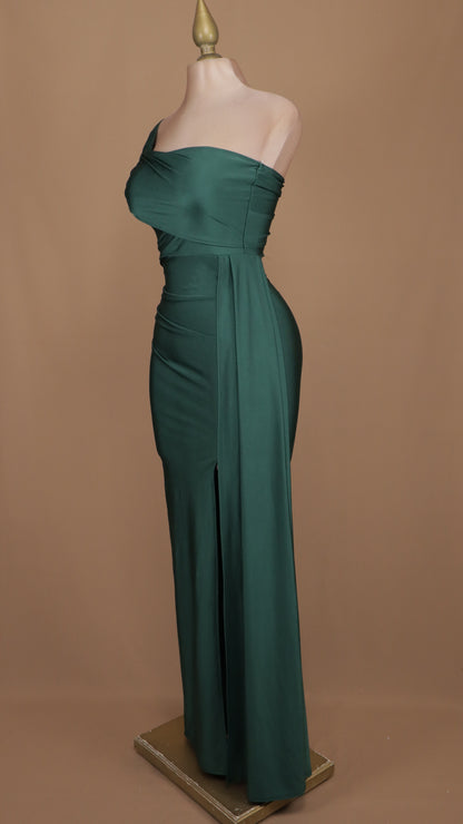 Vestido largo de licra con estola