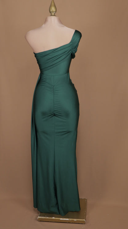 Vestido largo de licra con estola