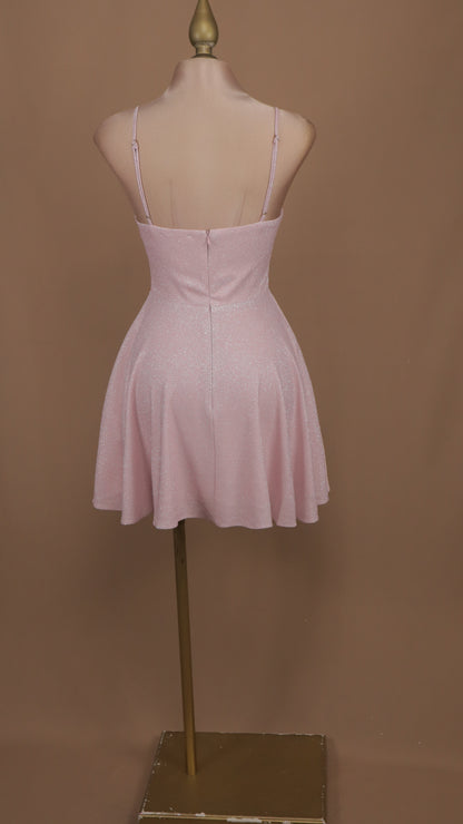 Vestido corto con falda circular