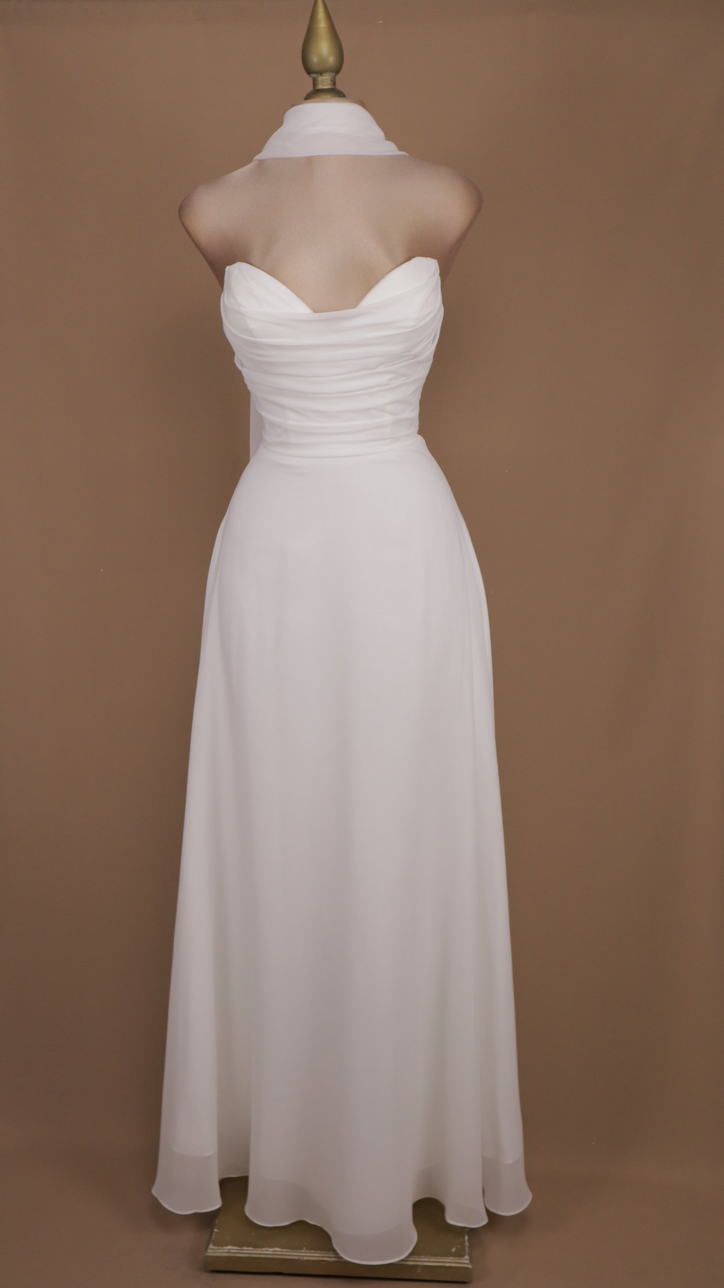 Vestido largo estraple con corset