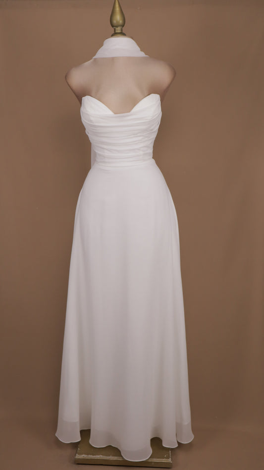 Vestido largo estraple con corset