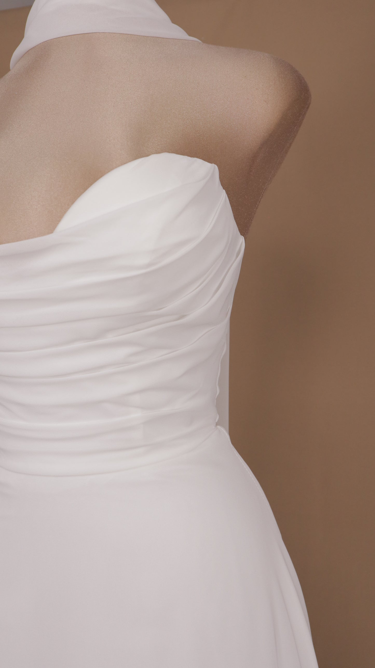 Vestido largo estraple con corset
