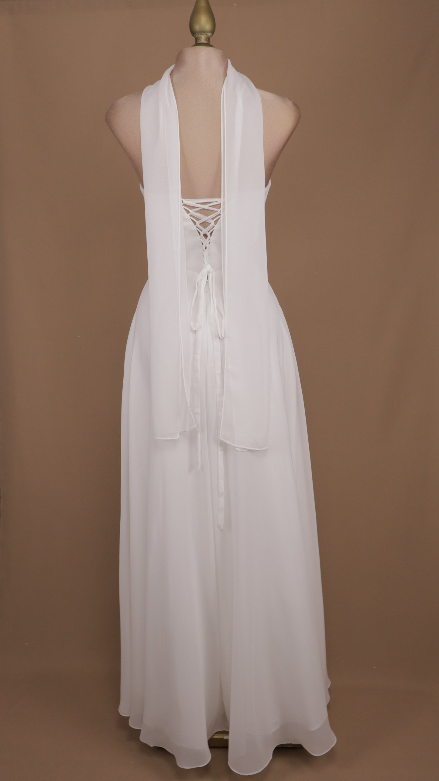 Vestido largo estraple con corset